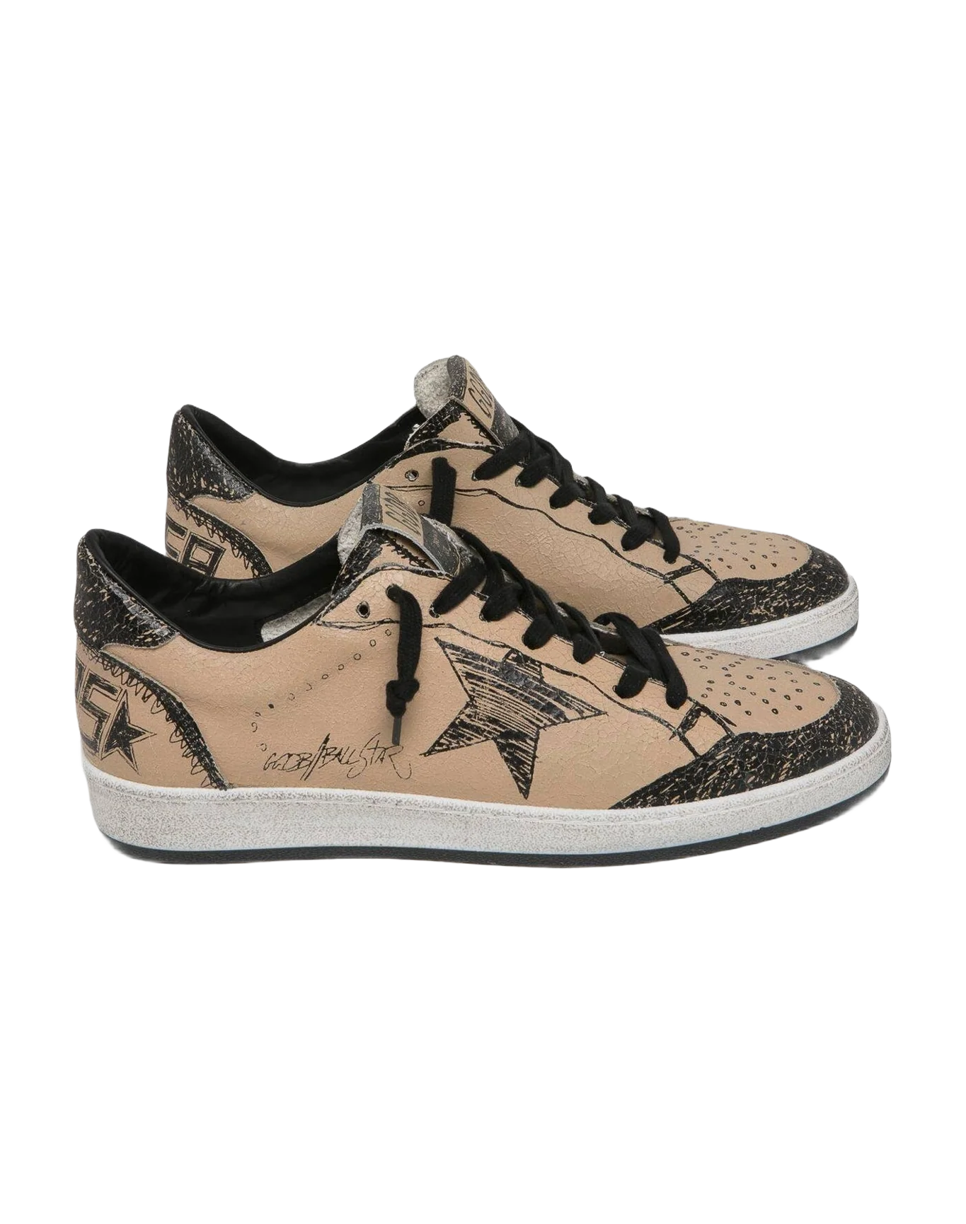 Men | Light-Brown Ballstar with Black Pen Pattern