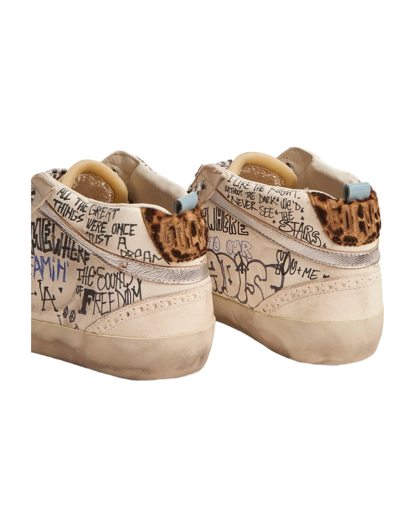 Men | Mid Star Ltd with Contrasting Lettering & Red Star | White x Red x Beige Brown Leo x Silver x Light Blue - Image 7
