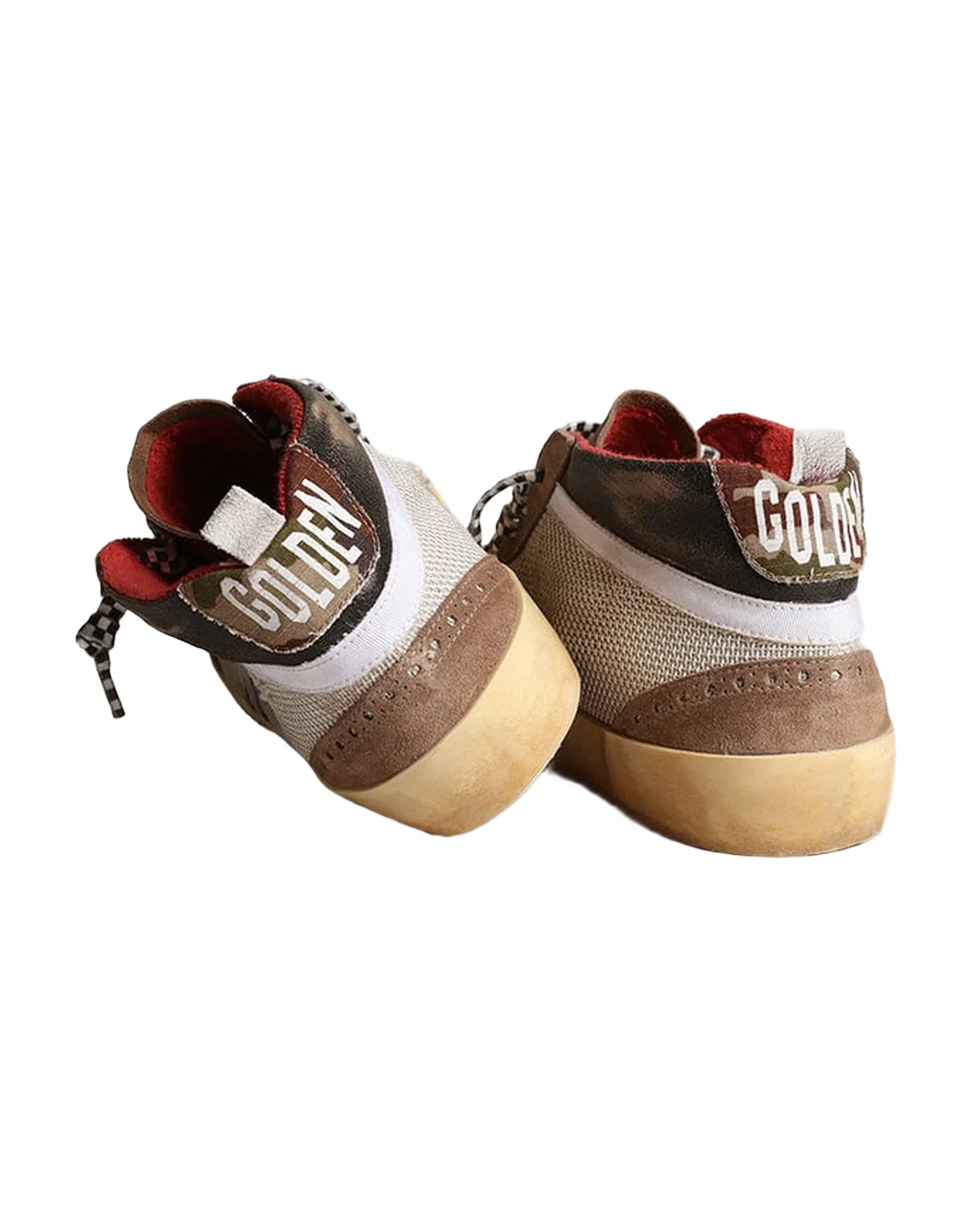 Men | Mid Star Mesh & Suede with A Silver Leather Star | Light Silver x Light Brown x Silver x Black x White x Camou - Image 3