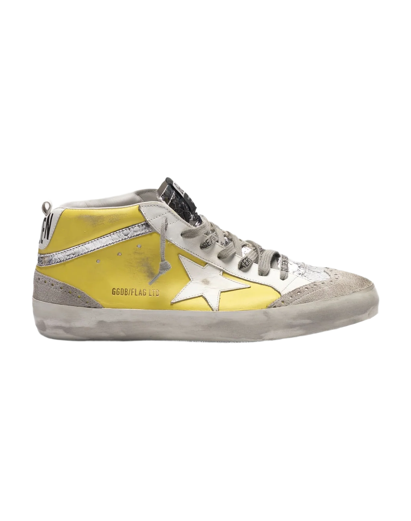 Men | Mid Star Sneakers Leather with Crackle Details - Image 3