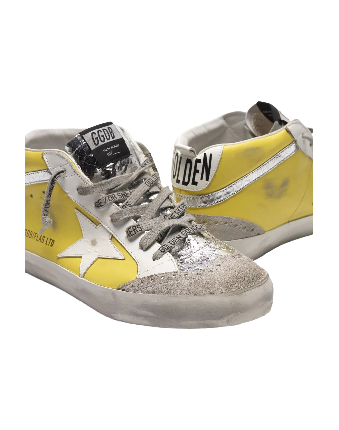Men | Mid Star Sneakers Leather with Crackle Details - Image 5