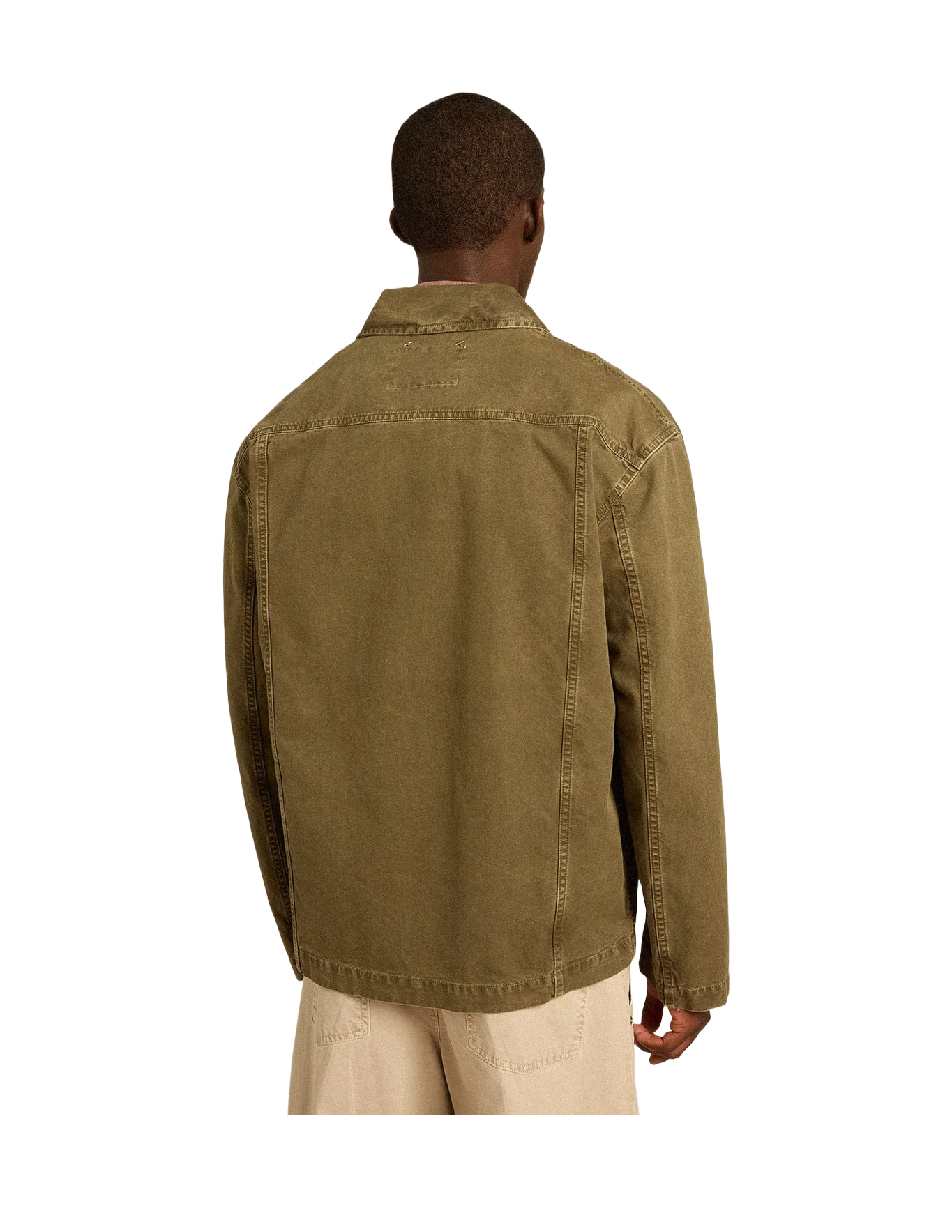 Men | Olive-Colored Cotton Shirt | Kalamata - Image 4