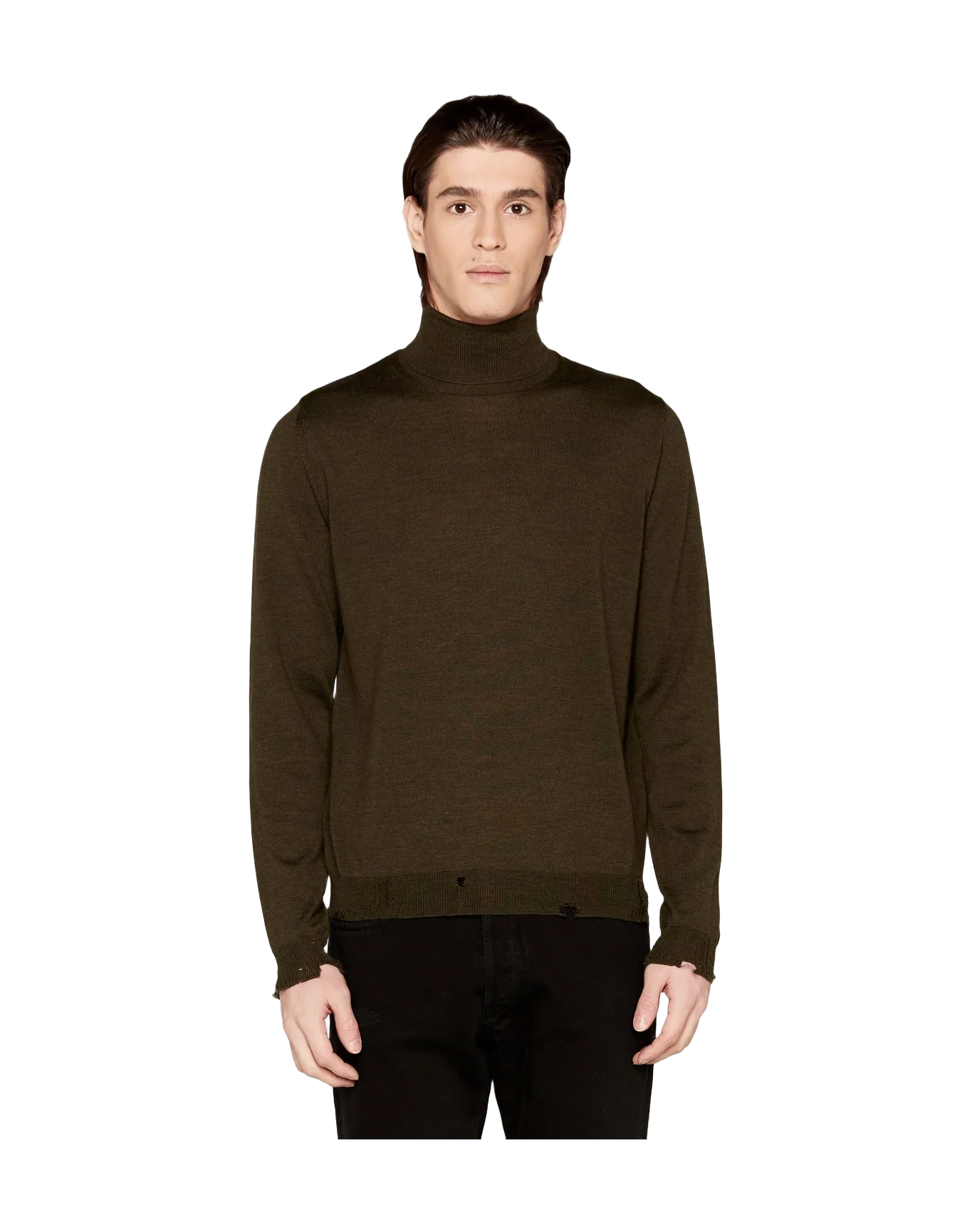 Men | Olive Green Turtleneck - Image 2