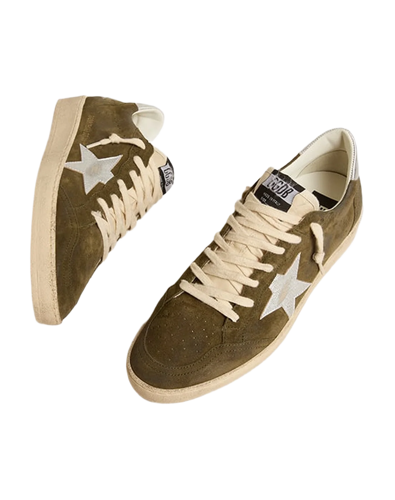 Men | Olive Night Sneakers with Silver Star | Olive Night x Silver - Image 2