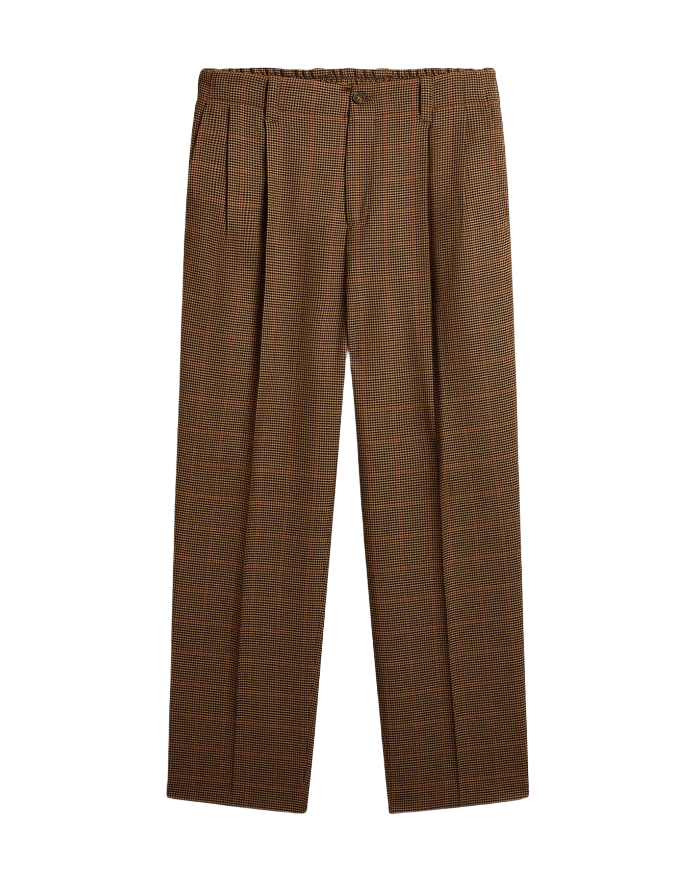 Men | Pants Three-Colored Houndstooth | Beige x Black x Savvy Red - Image 4