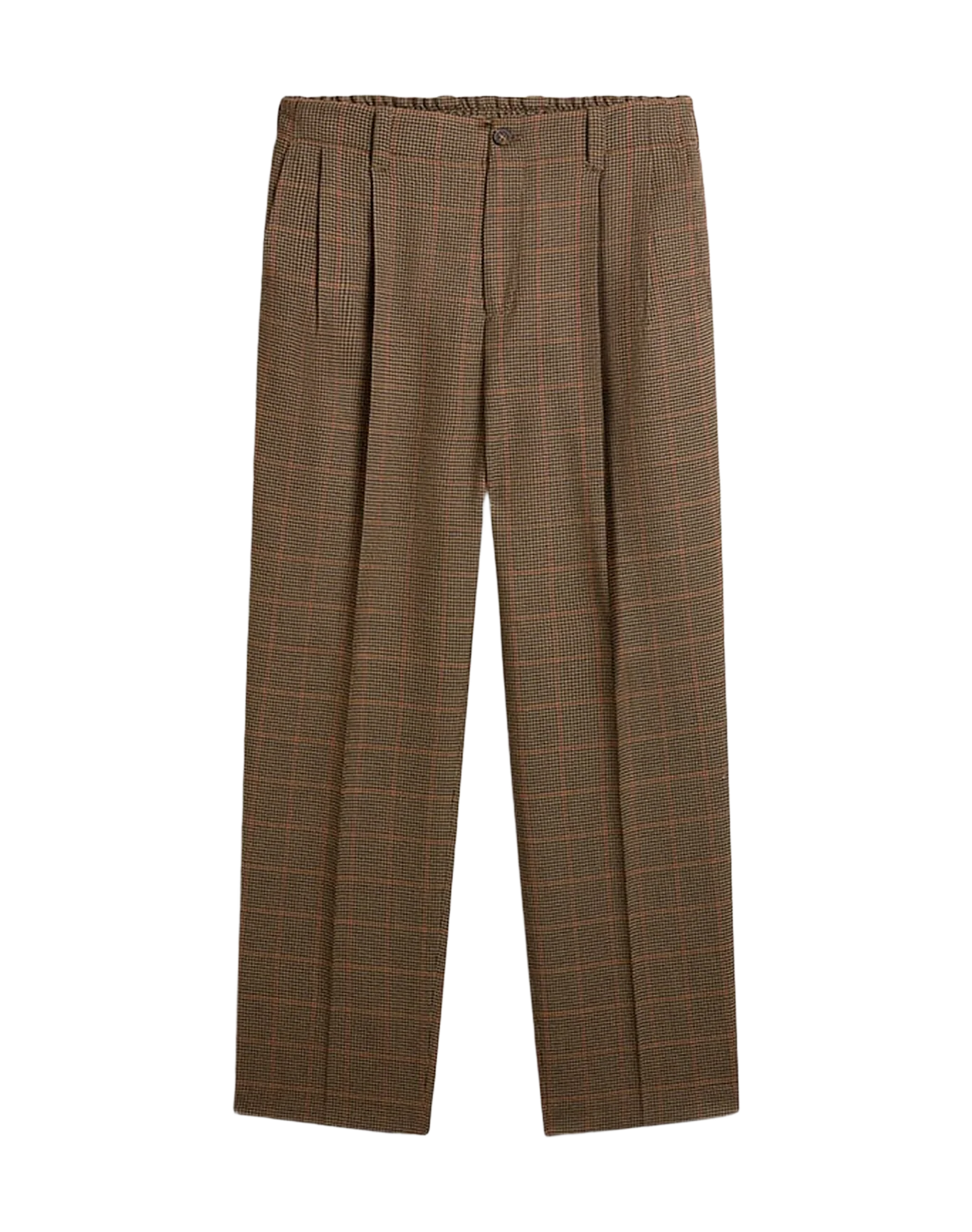 Men | Pants Three-Colored Houndstooth | Beige x Black x Savvy Red - Image 9