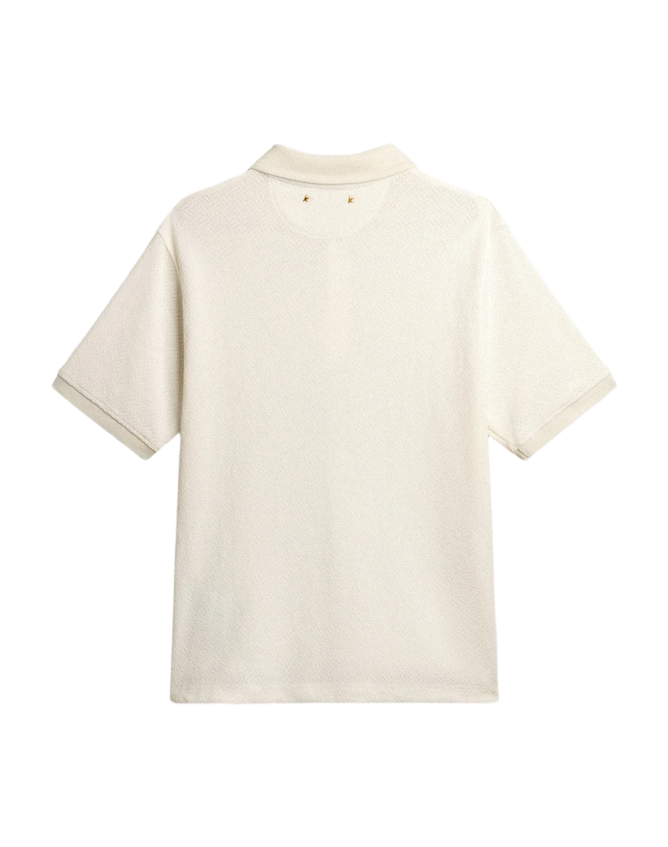 Men | Polo Shirt White Cotton with Mother-Of-Pearl Buttons | White - Image 7