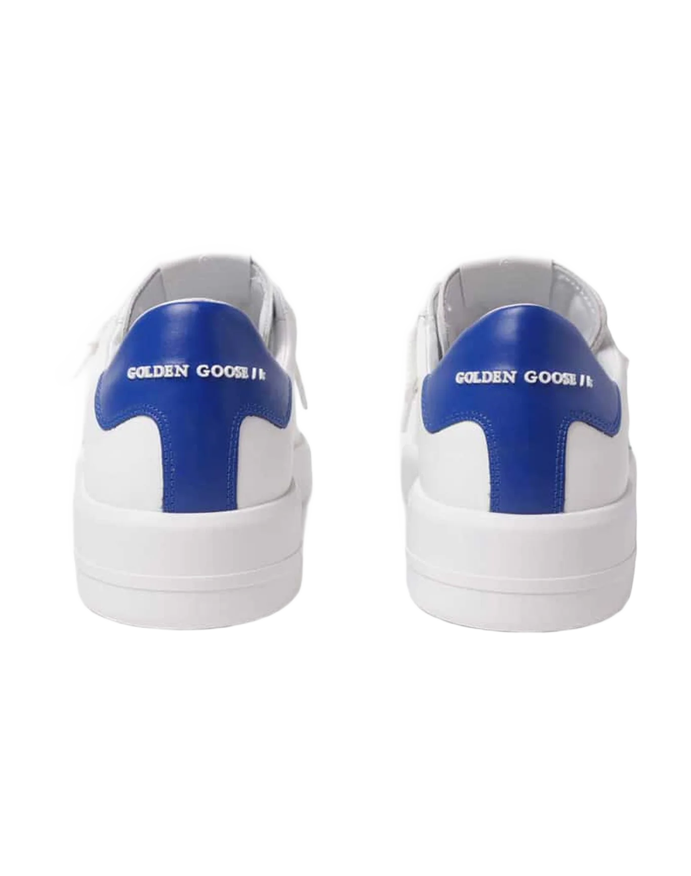 Men | Purestar Sneakers with Blue Heel Tab | White x Bluette - Image 4