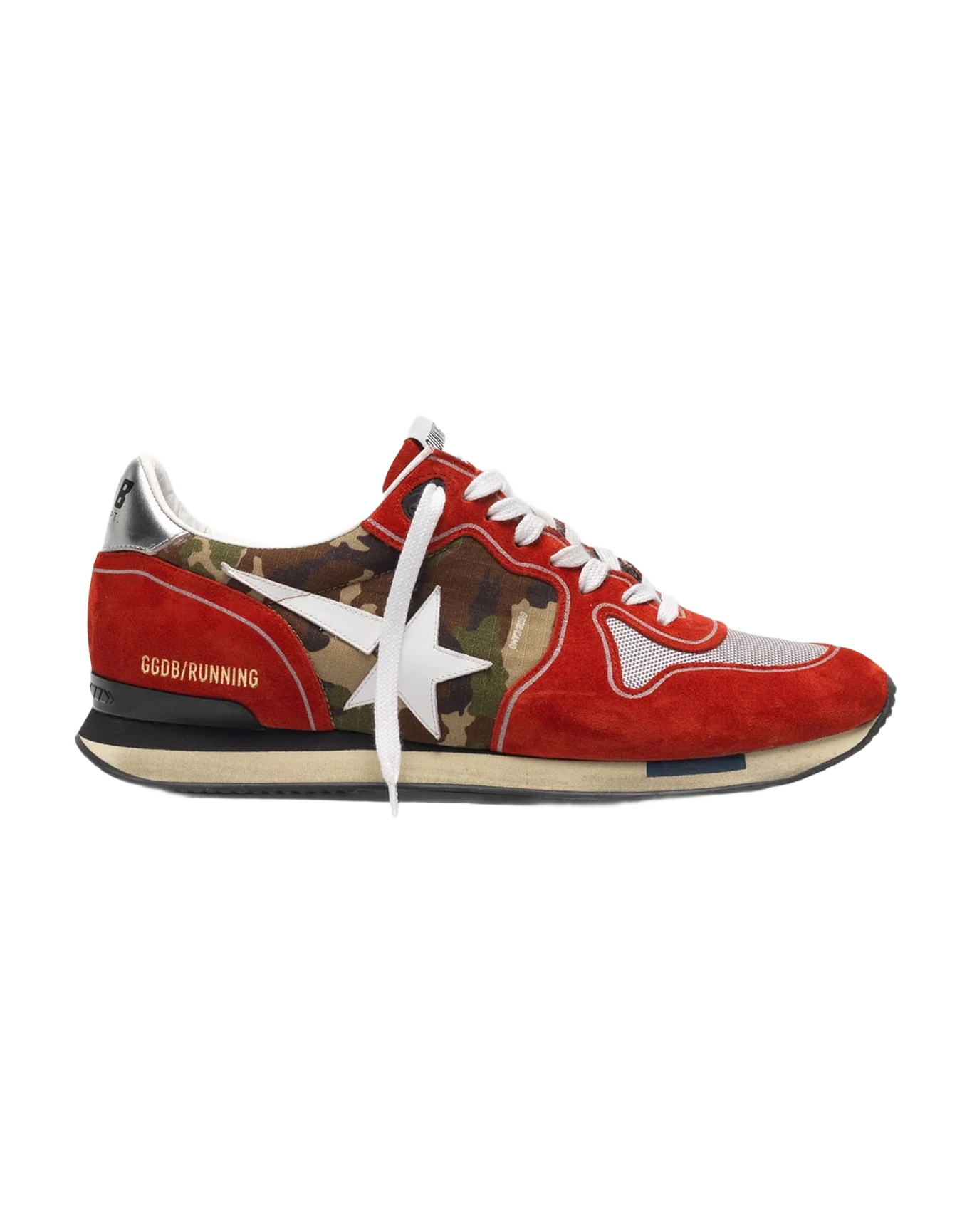 Men | Red Running Sneakers Suede with Camouflage Detail - Image 8