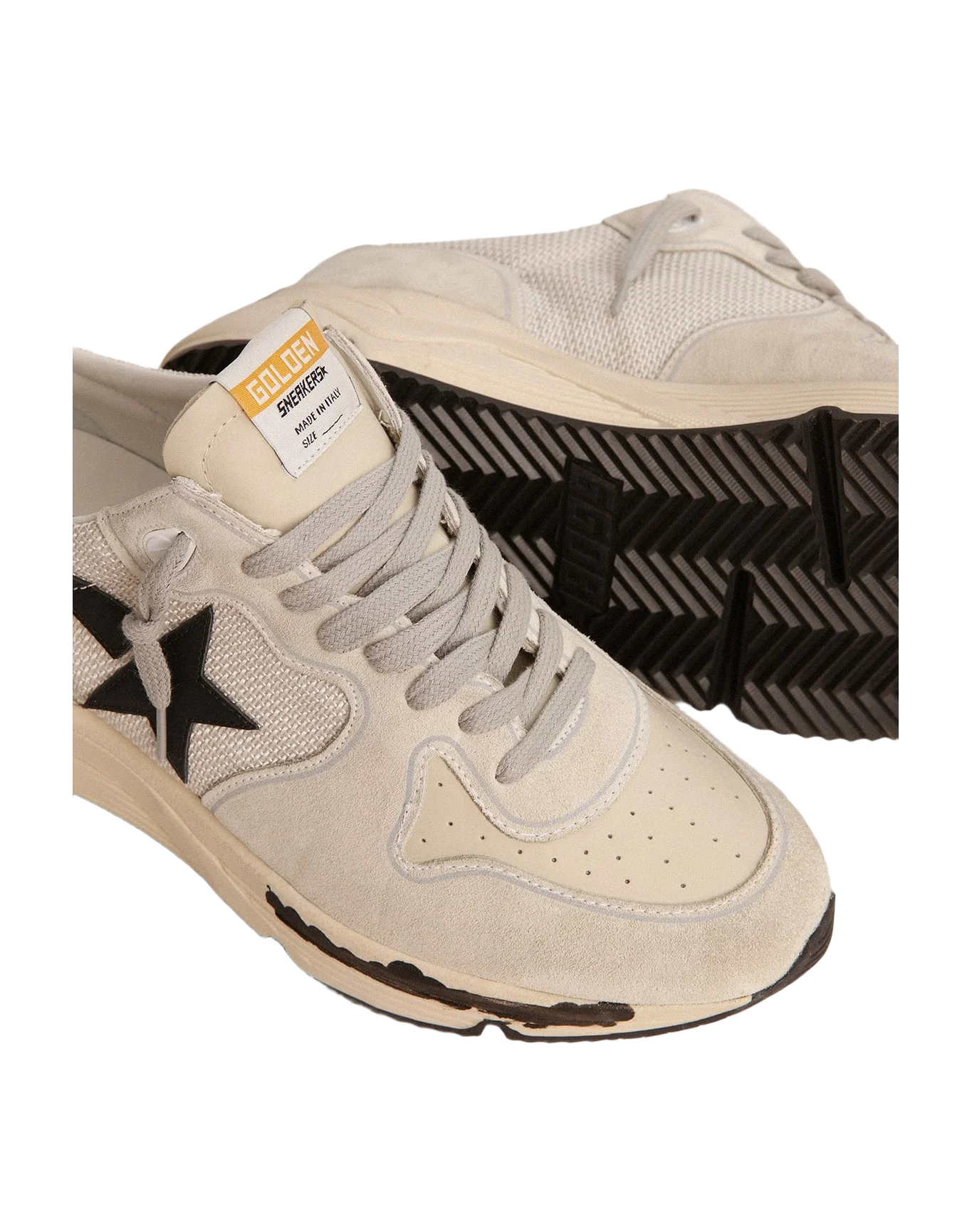 Men | Running Sole Sneakers Mesh & Ice-Gray Suede | Light Silver x Ice x Black - Image 2