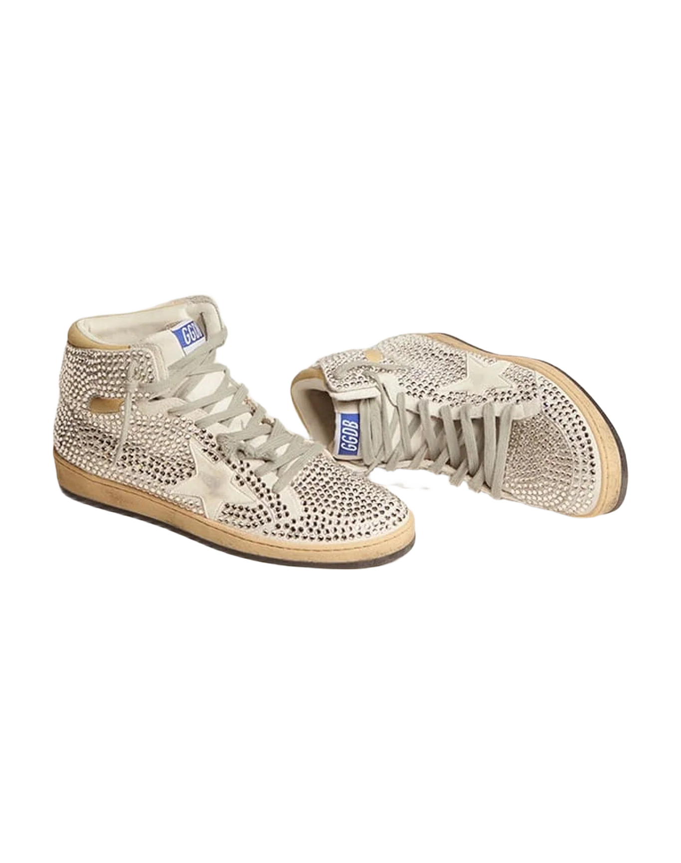 Men | Sky-Star Optical White Suede with All-Over Crystals | Optic White x Silver