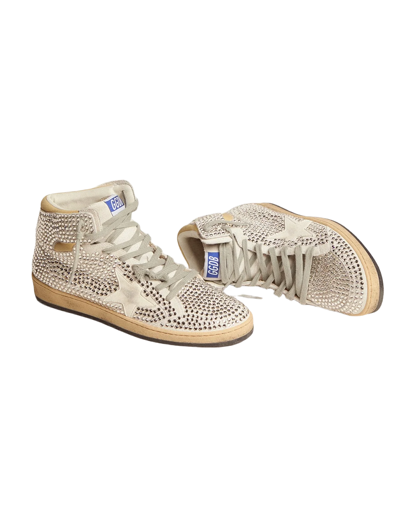 Men | Sky-Star Optical White Suede with All-Over Crystals | Optic White x Silver - Image 2
