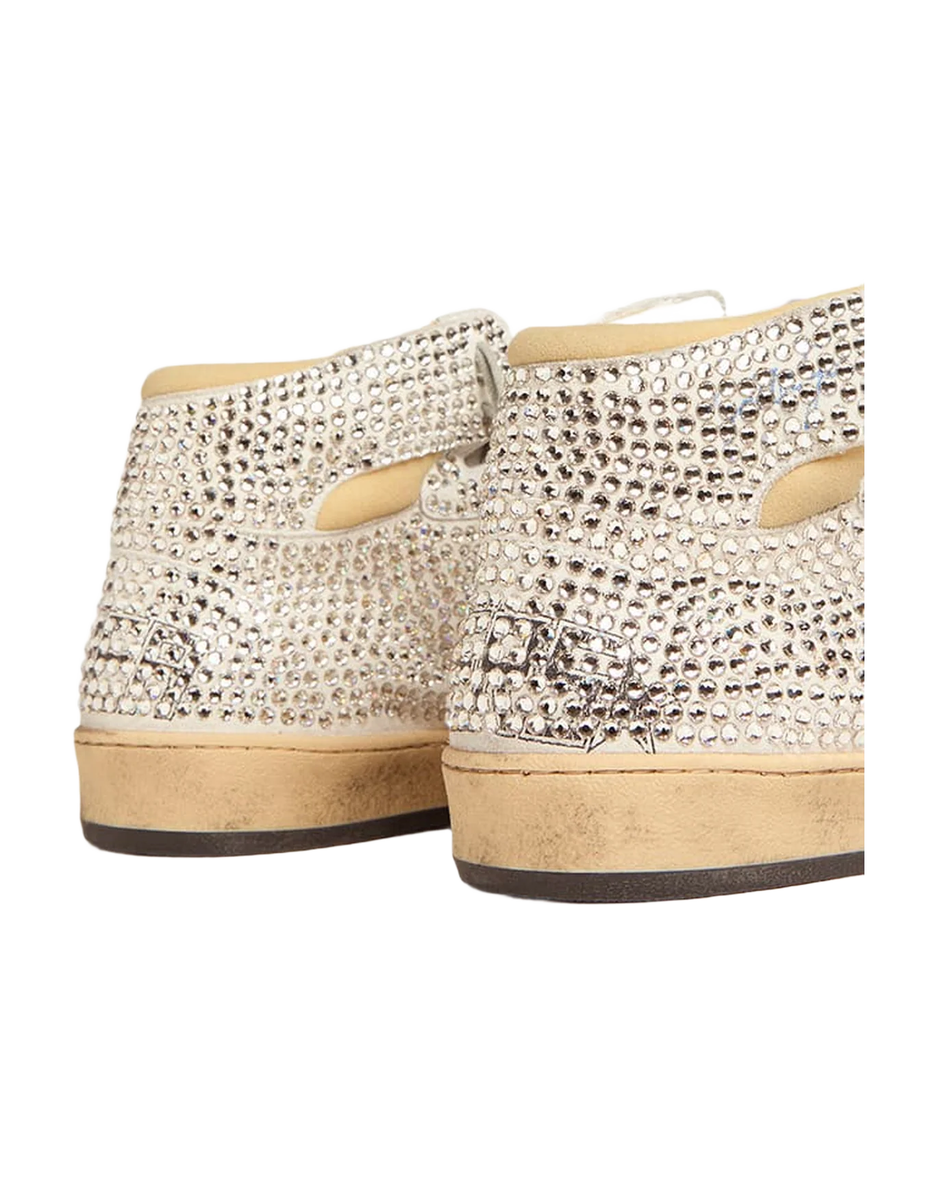 Men | Sky-Star Optical White Suede with All-Over Crystals | Optic White x Silver - Image 3