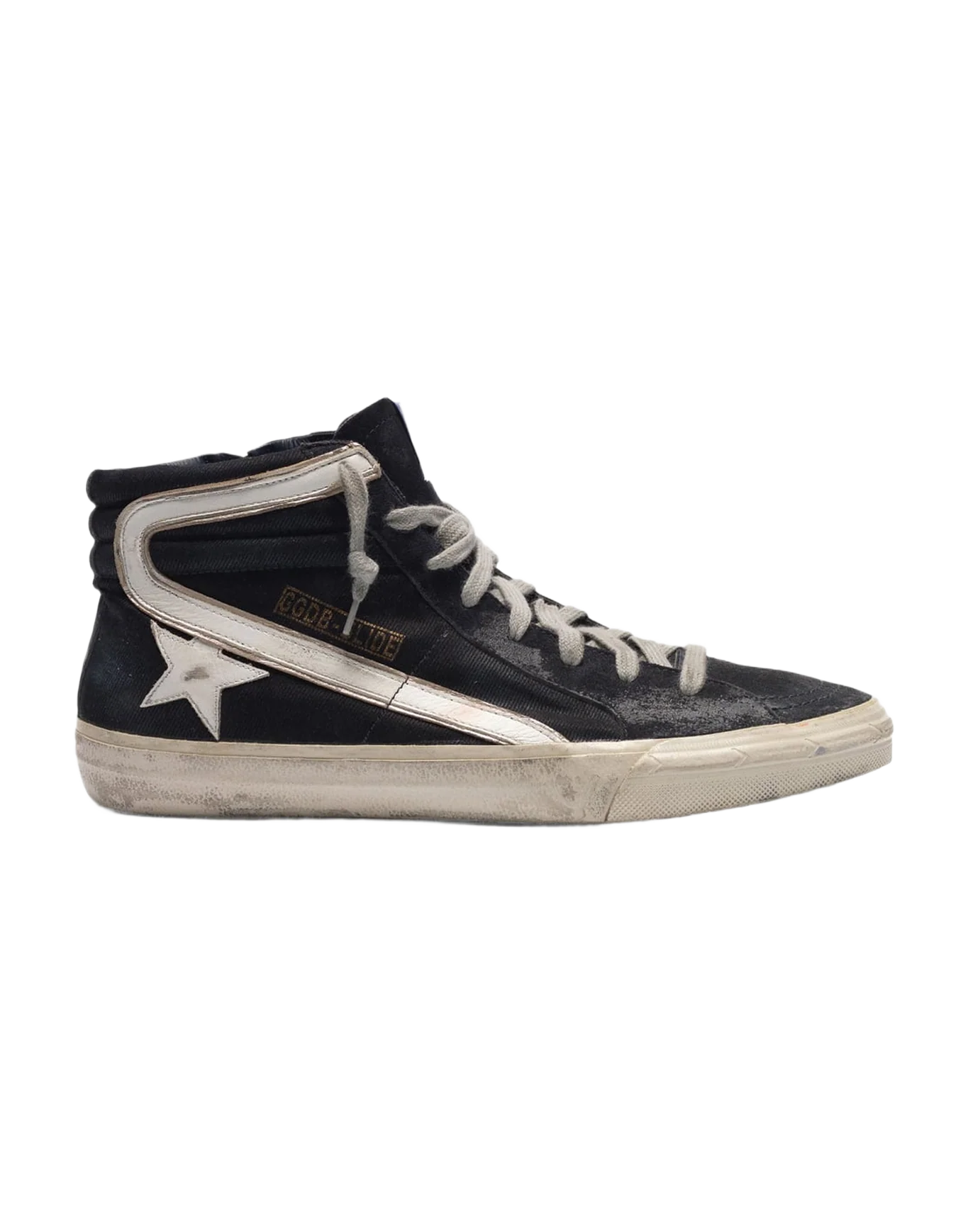 Men | Slide Sneakers Canvas with Contrast Star & Eyelet Threading - Image 3