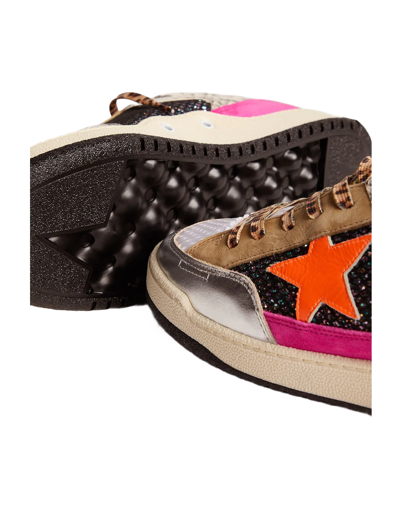 Men | Snakeskin-Print Yeah Sneakers with Orange Star | Multicolor x Rock Phyton x Orange Fluo - Image 3