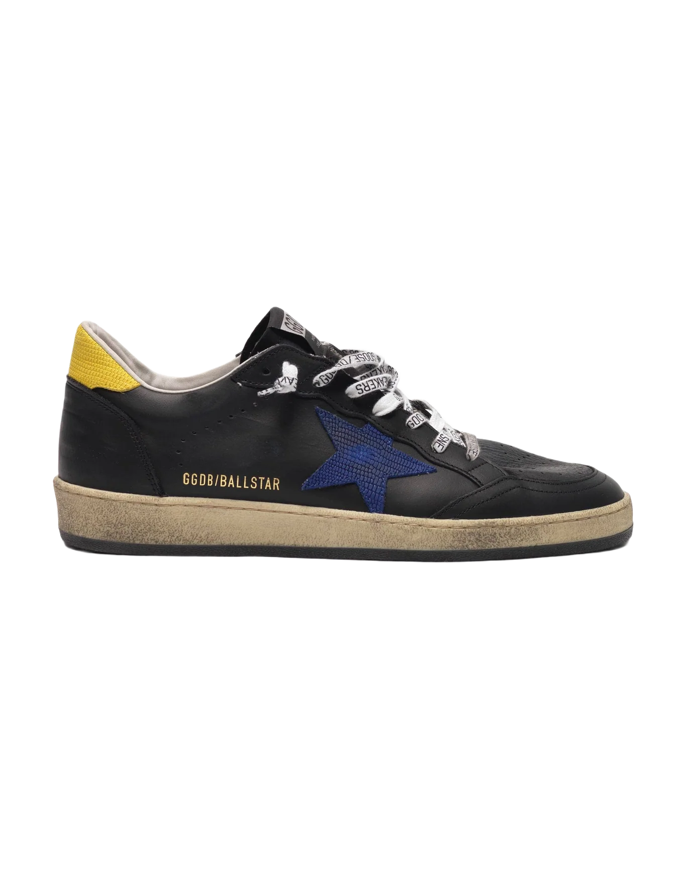 Men | Sneakers Ball Star Black Leather-Blu Lizard Star - Image 3
