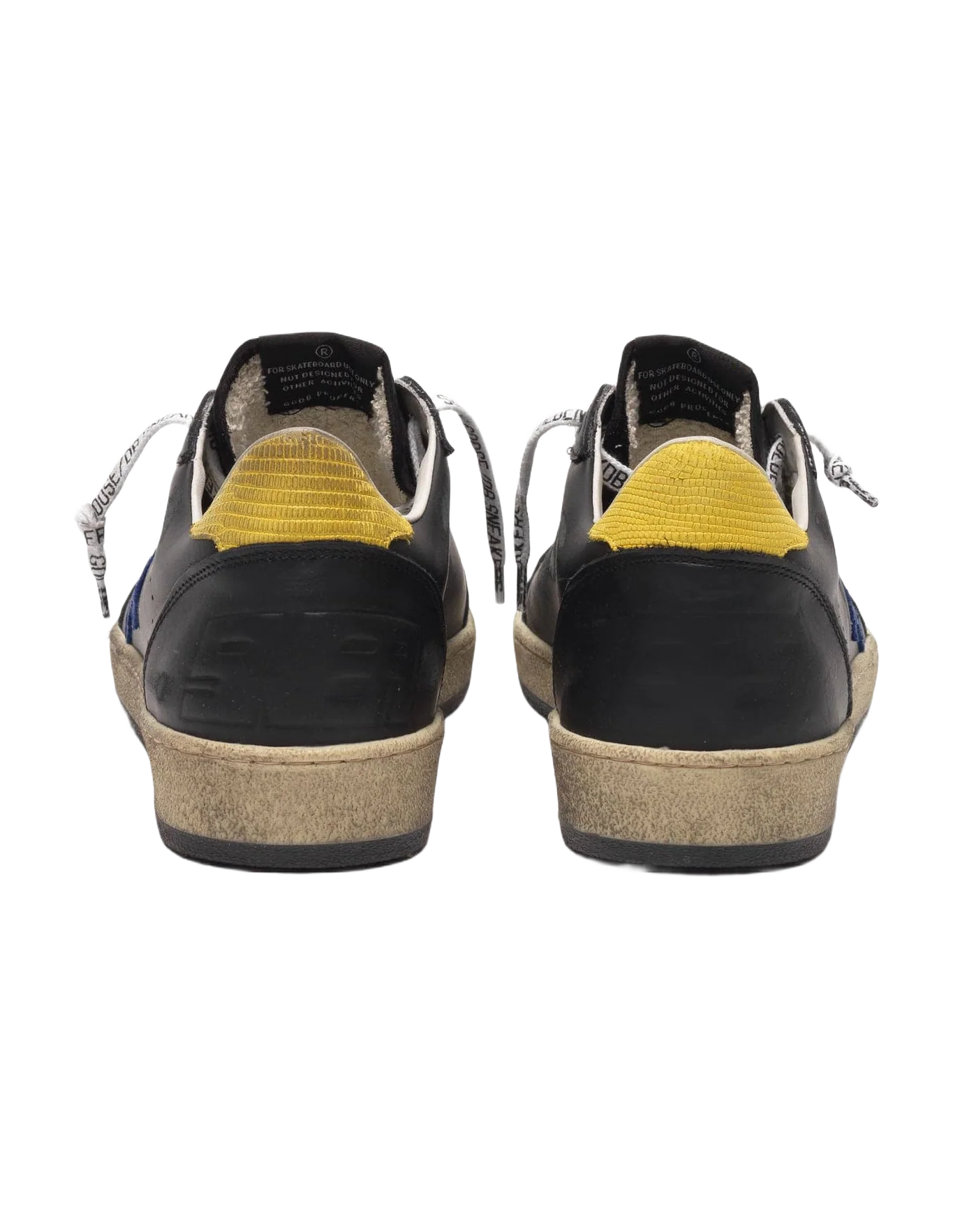 Men | Sneakers Ball Star Black Leather-Blu Lizard Star - Image 4