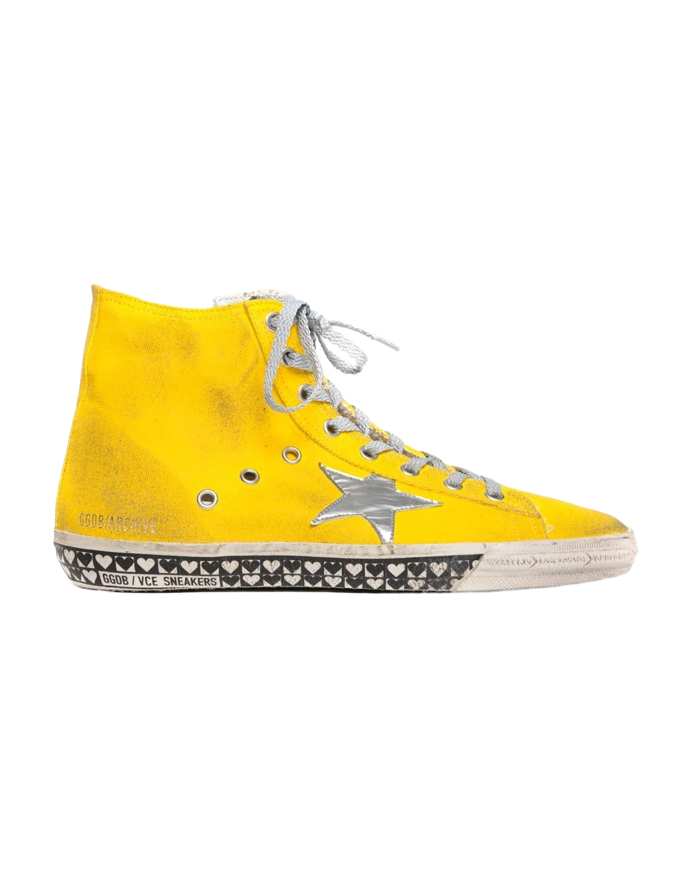 Men | Sneakers Francy Col Q5 Yellow Canvas Heart