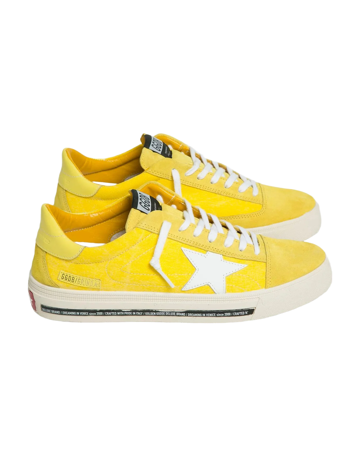 Men | Sneakers Grindstar Yellow Canvas-White Star - Image 2