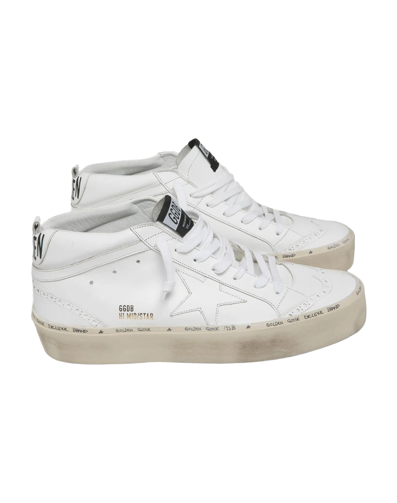 Men | Sneakers Hi Mid-Star White Leather-White Star - Image 2