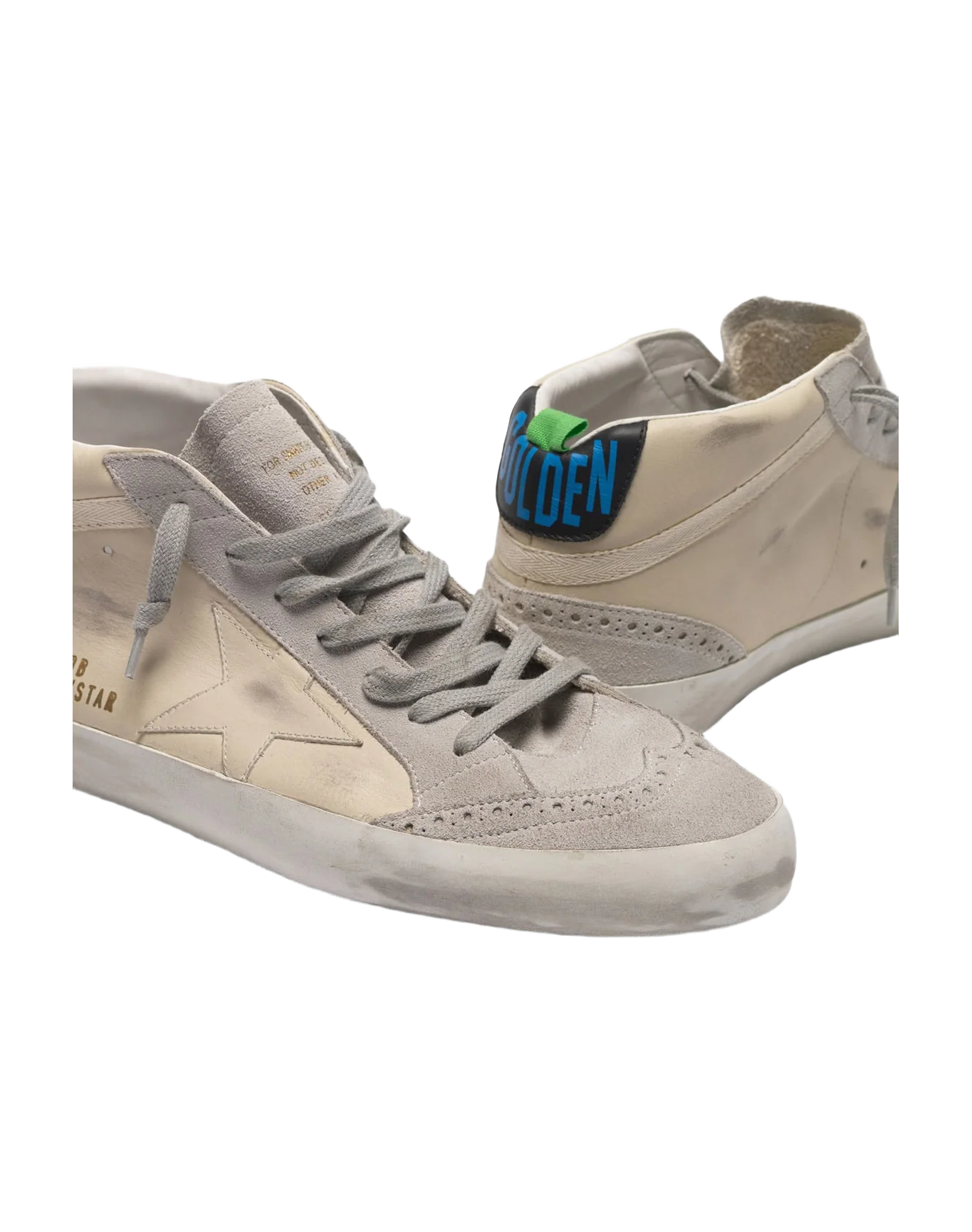 Men | Sneakers Mid Star White Leather - Image 3