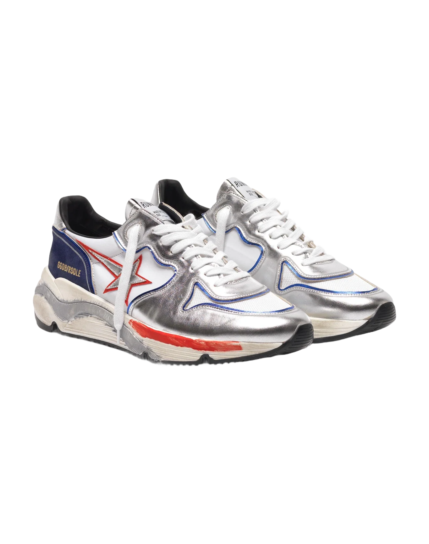 Men | Sneakers Running Sole Metal Silver Leather - Image 6