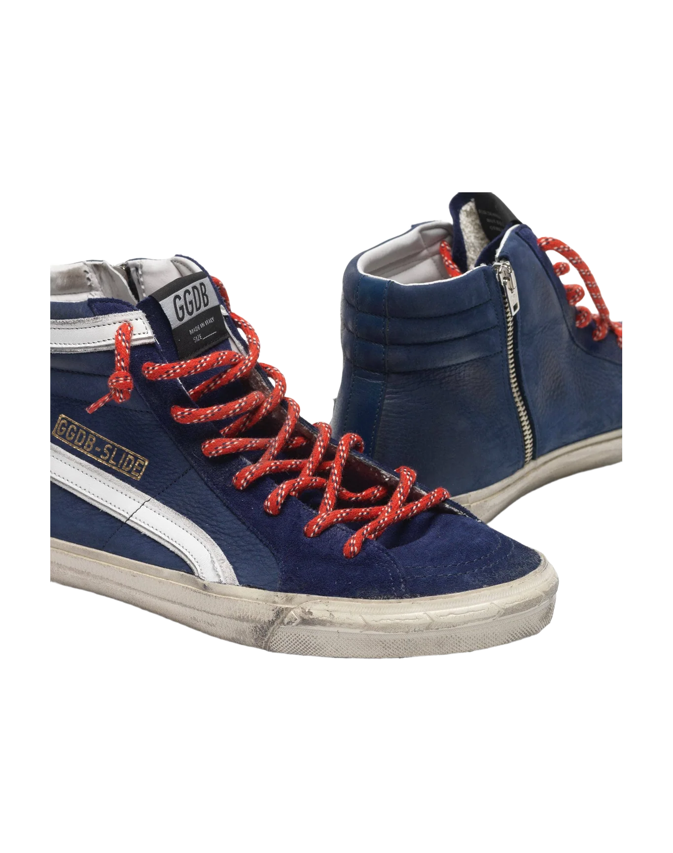Men | Sneakers Slide Blue Leather with White Star - Image 5