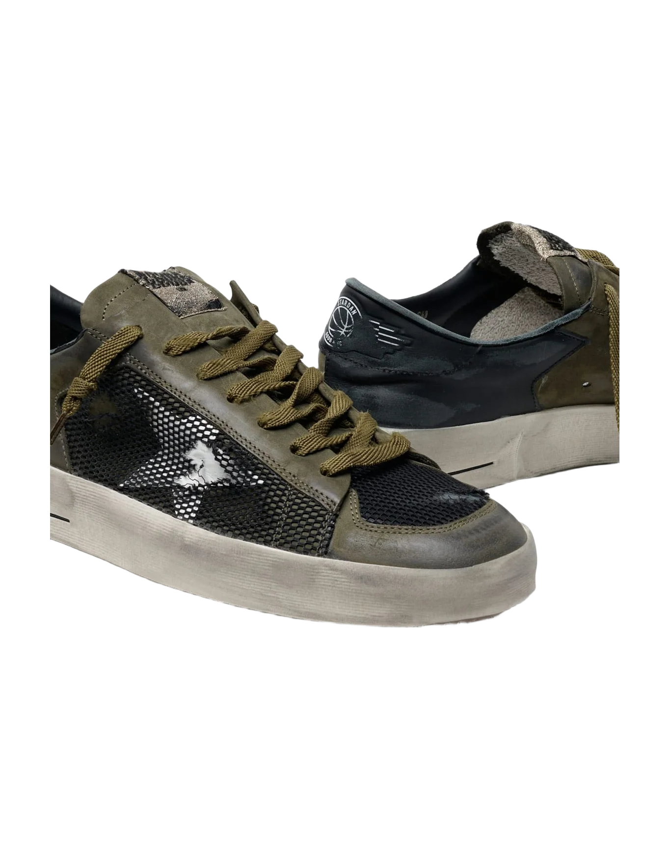 Men | Sneakers Stardan Black Green Leather-White - Image 3