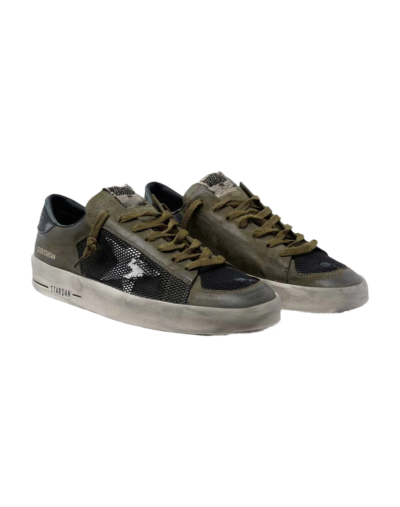 Men | Sneakers Stardan Black Green Leather-White - Image 4