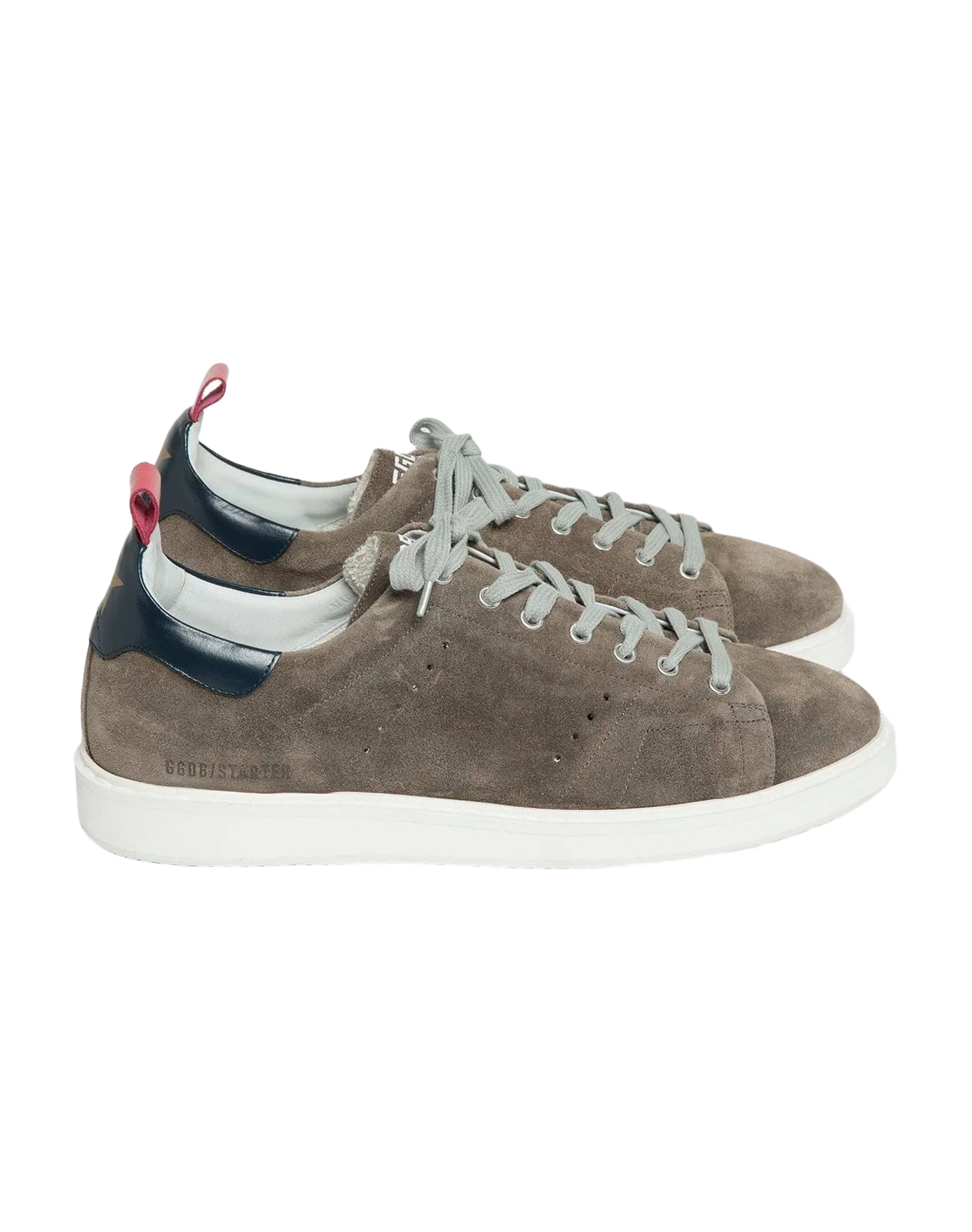 Men | Sneakers Starter with Taupe Suede-Blue