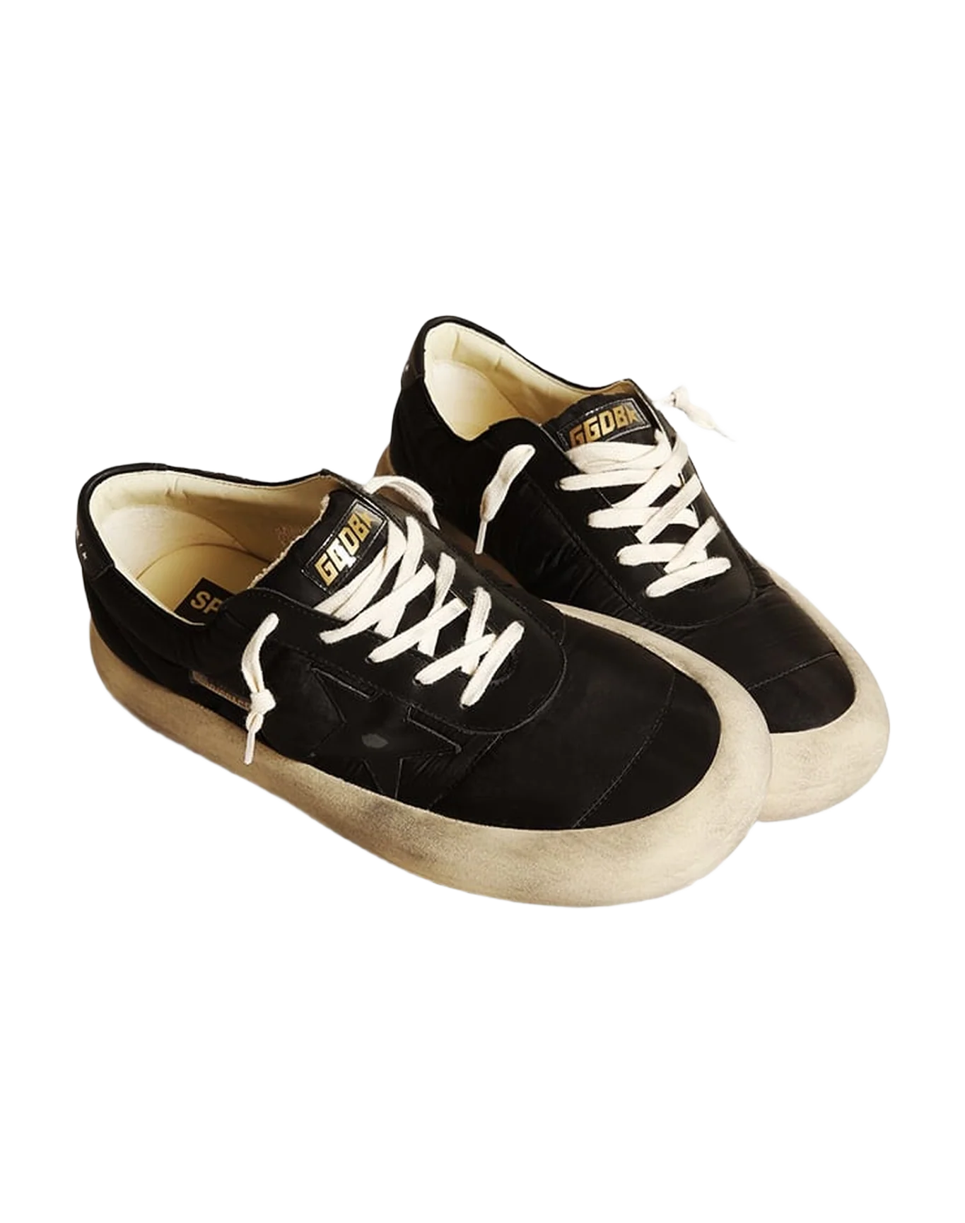 Men | Space-Star Nylon with Black Leather Star & Heel Tab | Black - Image 10