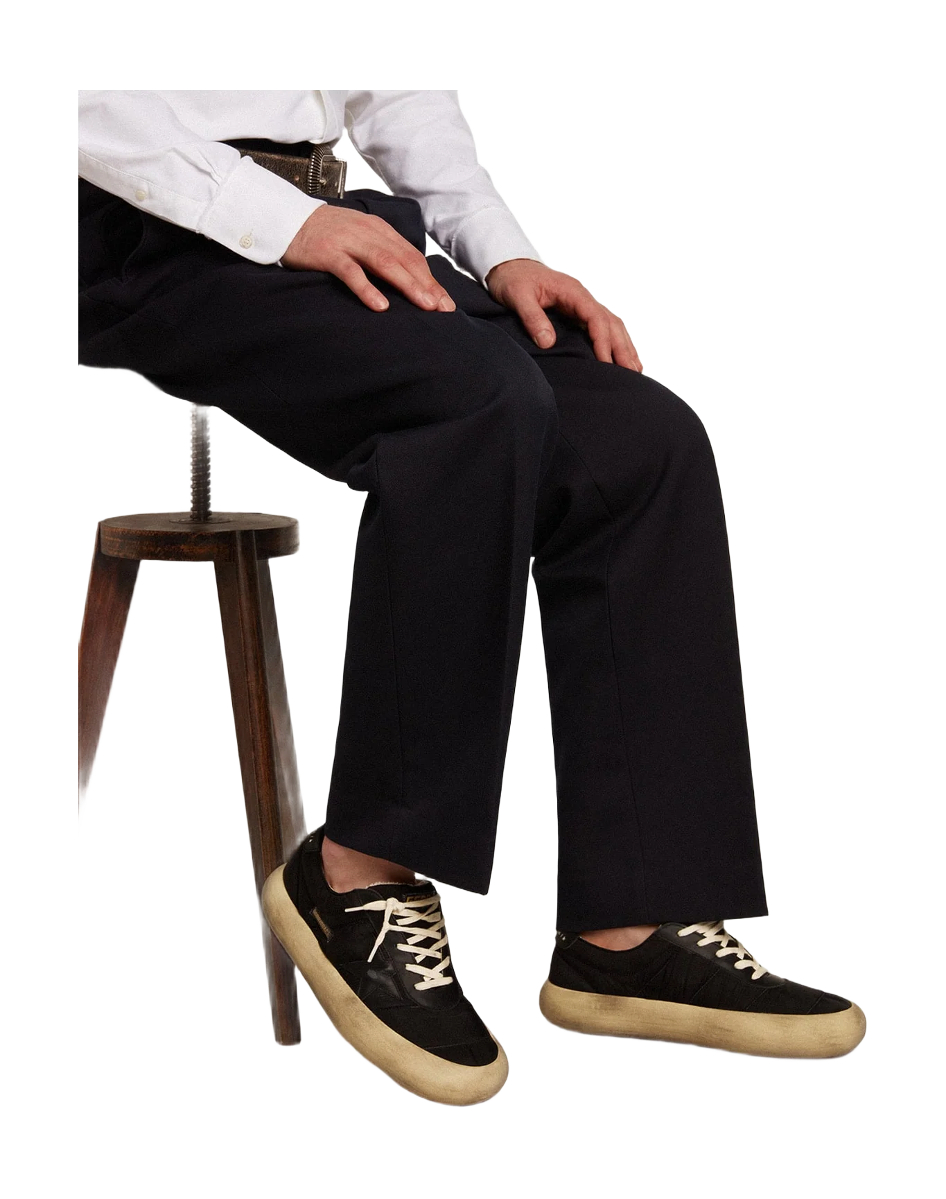 Men | Space-Star Nylon with Black Leather Star & Heel Tab | Black - Image 4