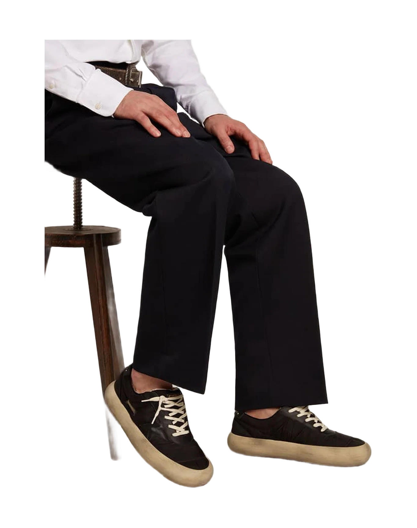 Men | Space-Star Nylon with Black Leather Star & Heel Tab | Black - Image 6