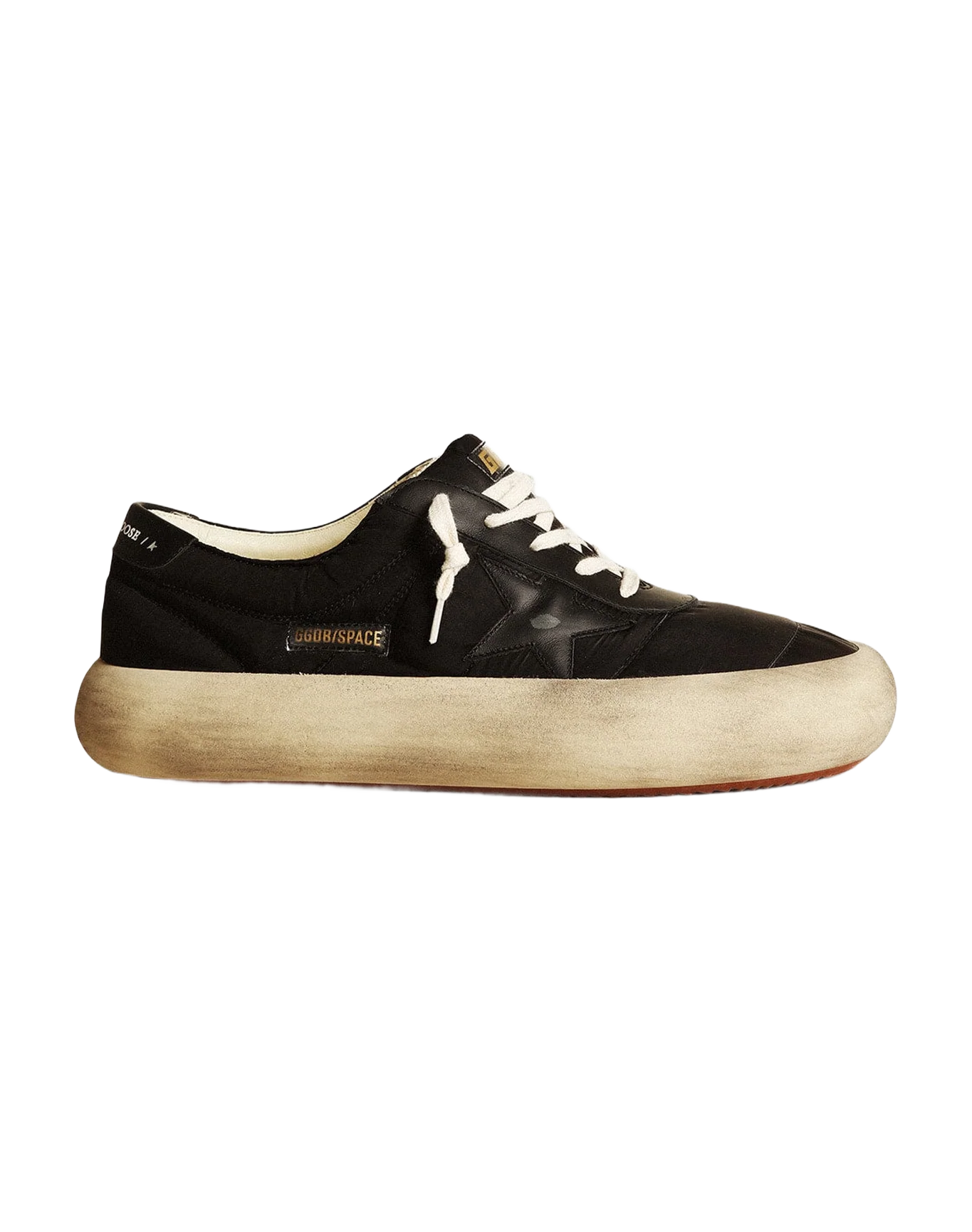 Men | Space-Star Nylon with Black Leather Star & Heel Tab | Black - Image 7