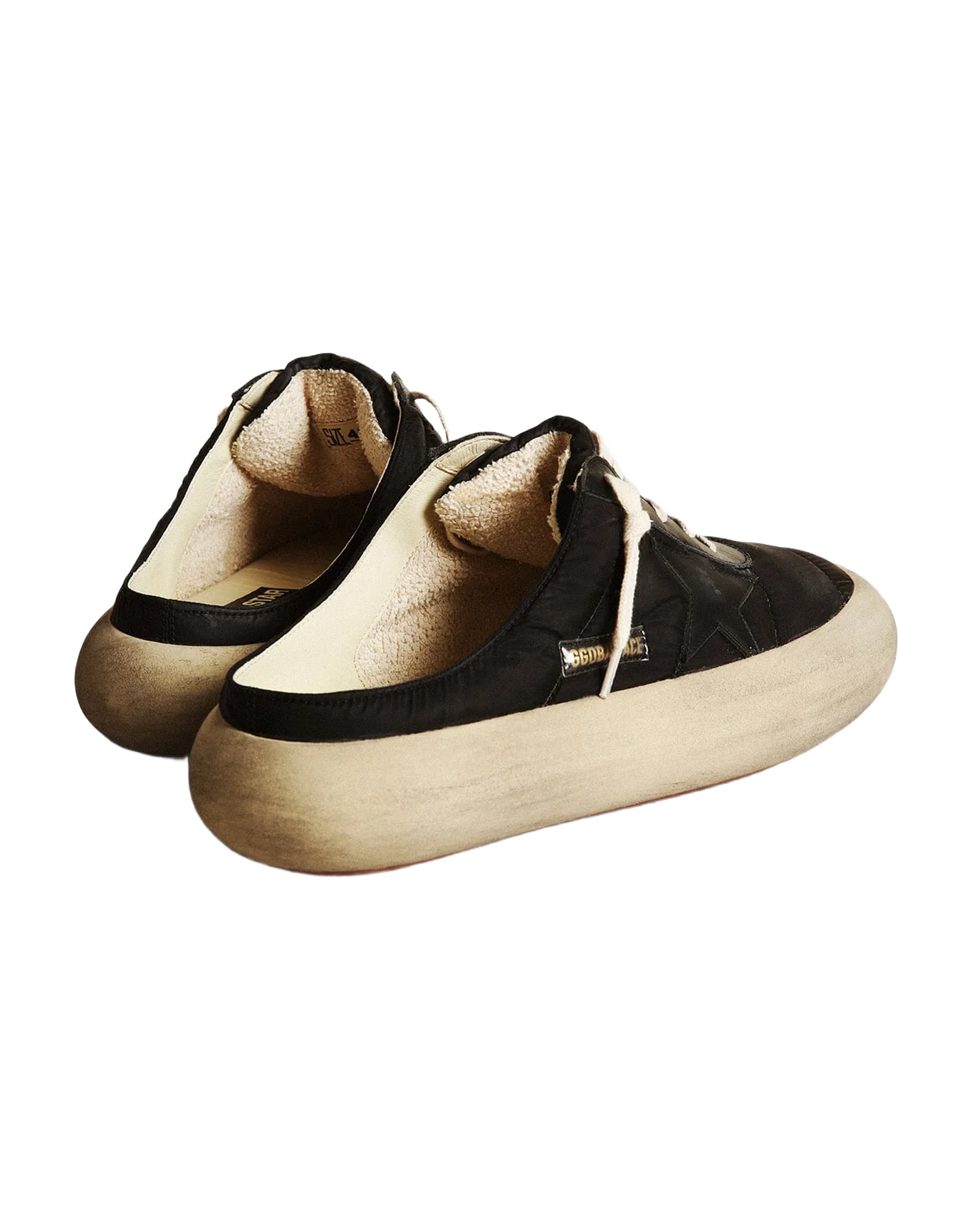 Men | Space-Star Sabots Black Nylon with Black Leather Star | Black - Image 5