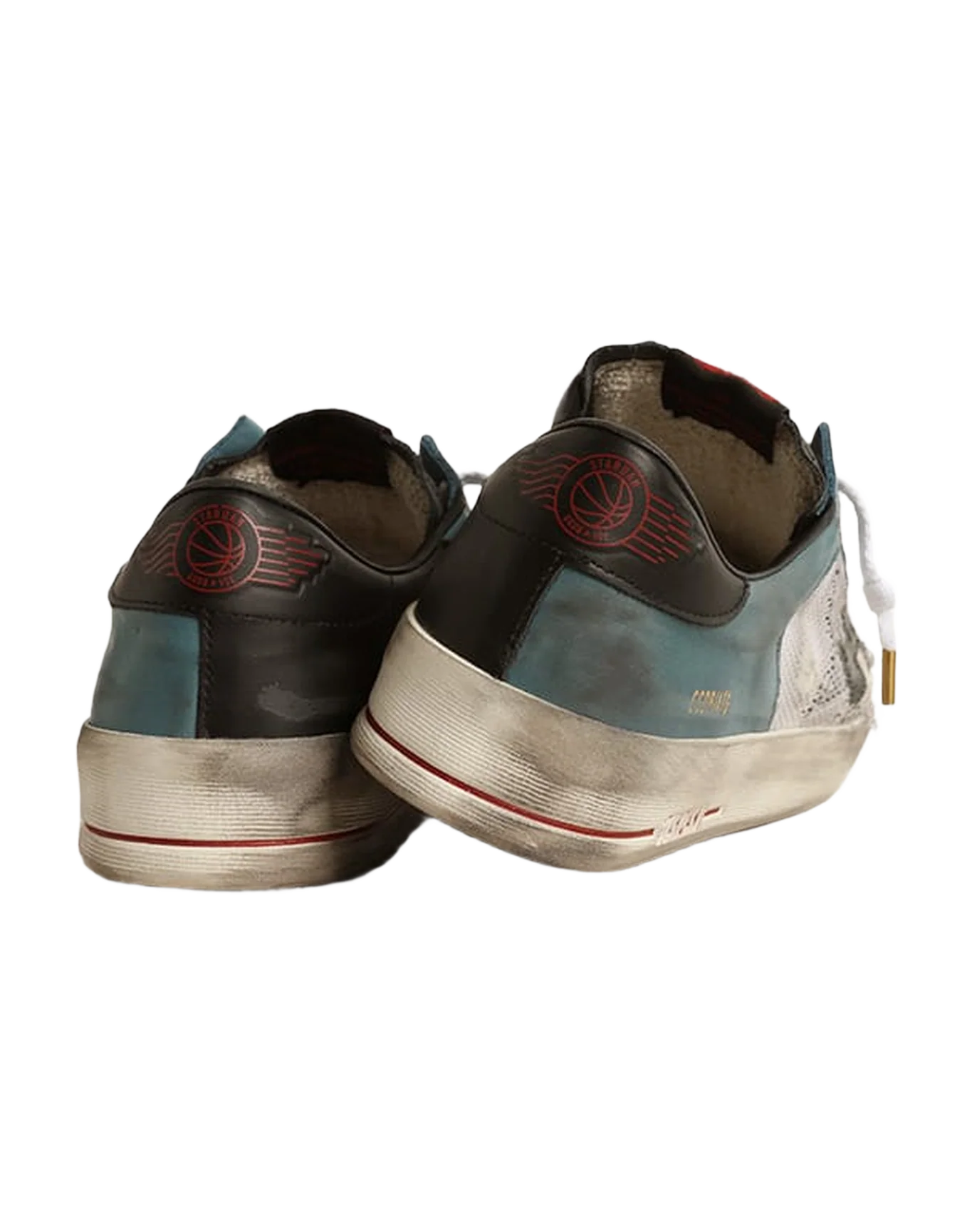 Men | Stardan Distressed Mesh & Petrol-Colored Upper | Petroleum x White x Black - Image 2