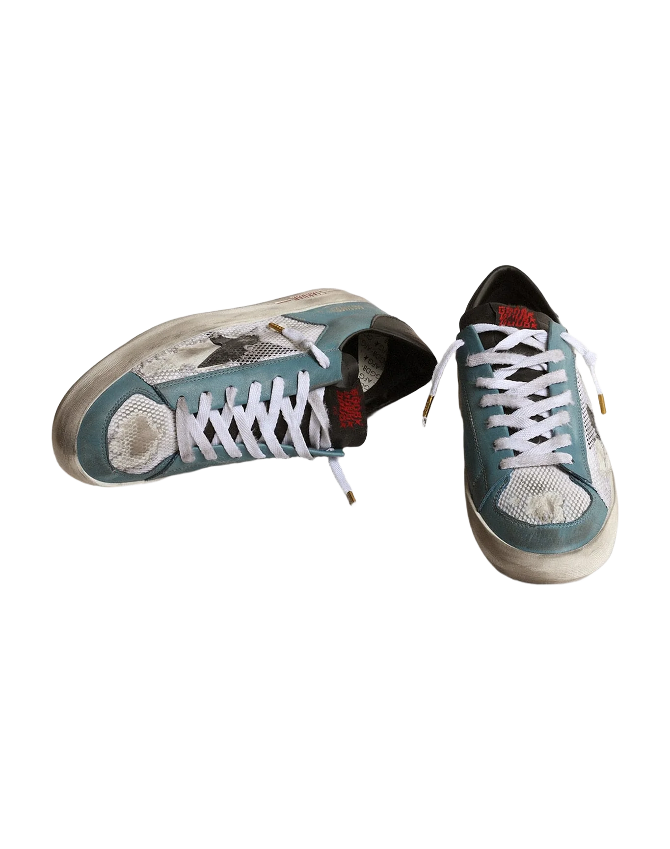 Men | Stardan Distressed Mesh & Petrol-Colored Upper | Petroleum x White x Black - Image 3