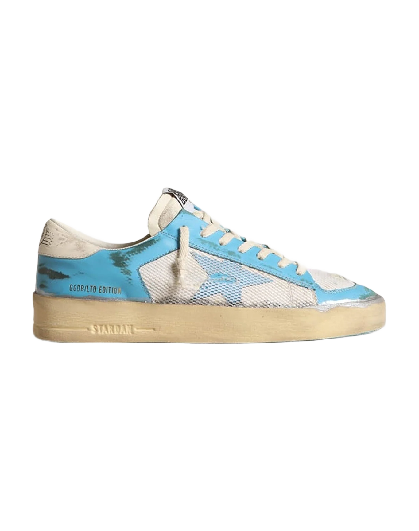 Men | Stardan Lab Light Blue Nappa Leather & White Mesh | Light Blue x White