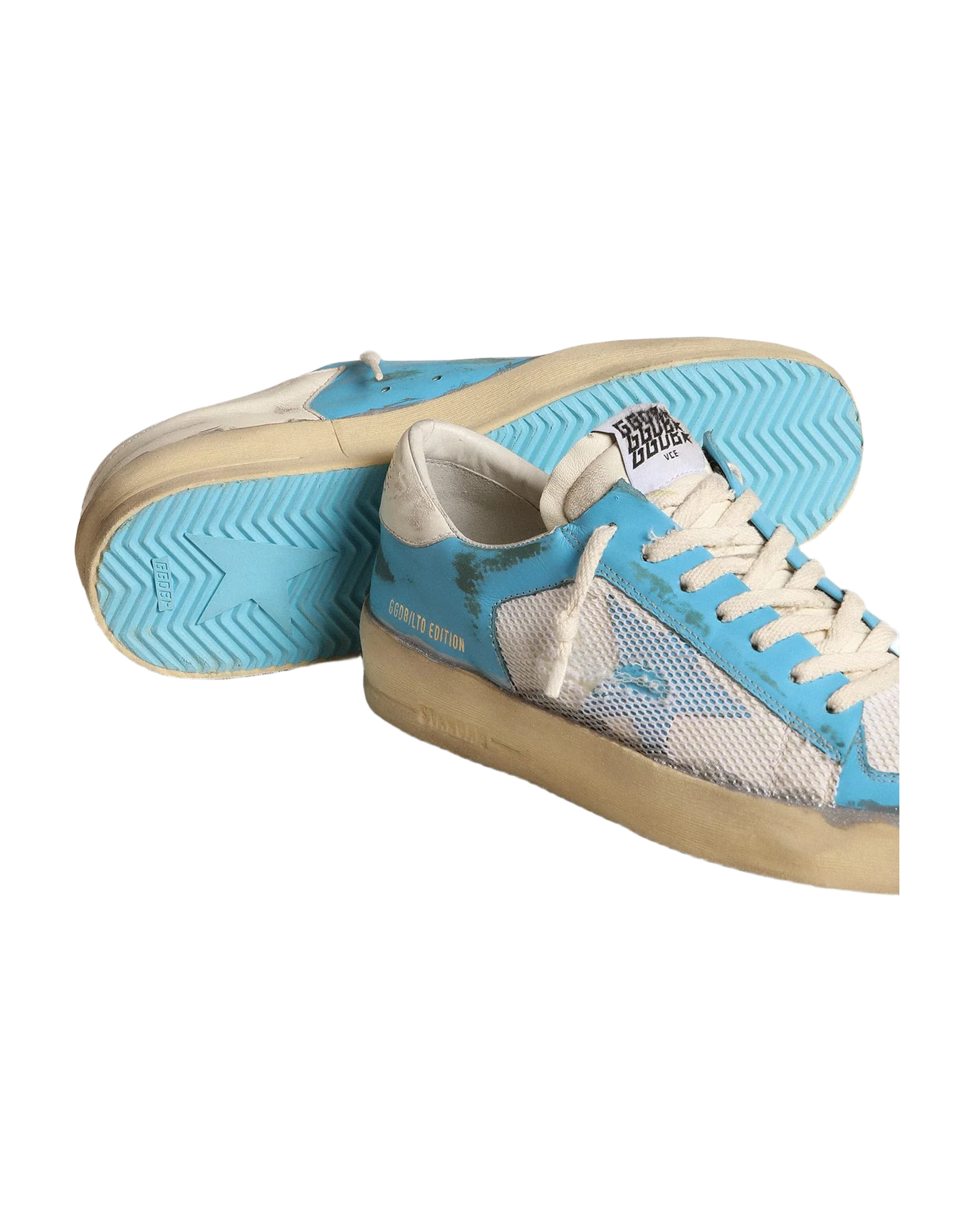 Men | Stardan Lab Light Blue Nappa Leather & White Mesh | Light Blue x White - Image 6