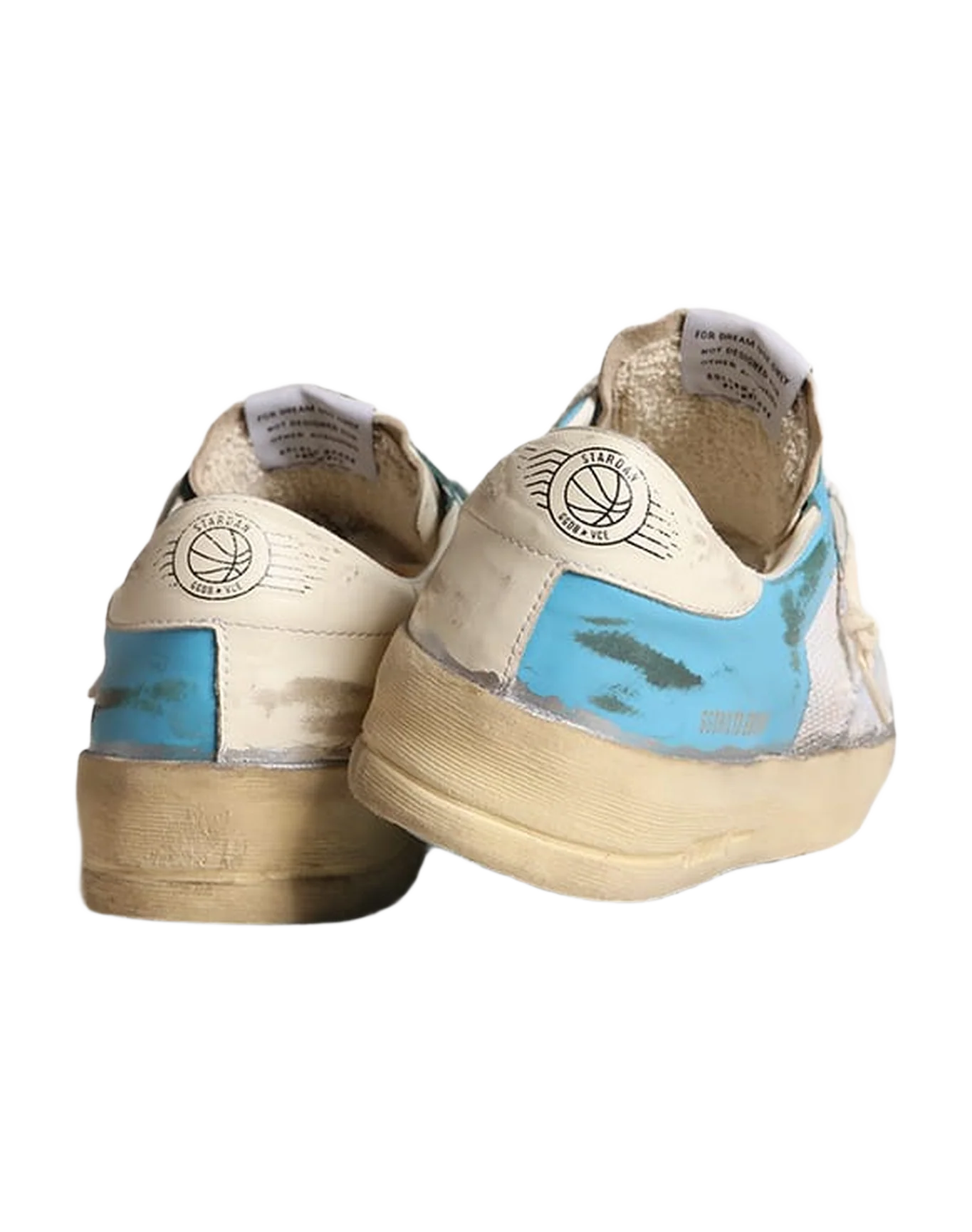 Men | Stardan Lab Light Blue Nappa Leather & White Mesh | Light Blue x White - Image 7