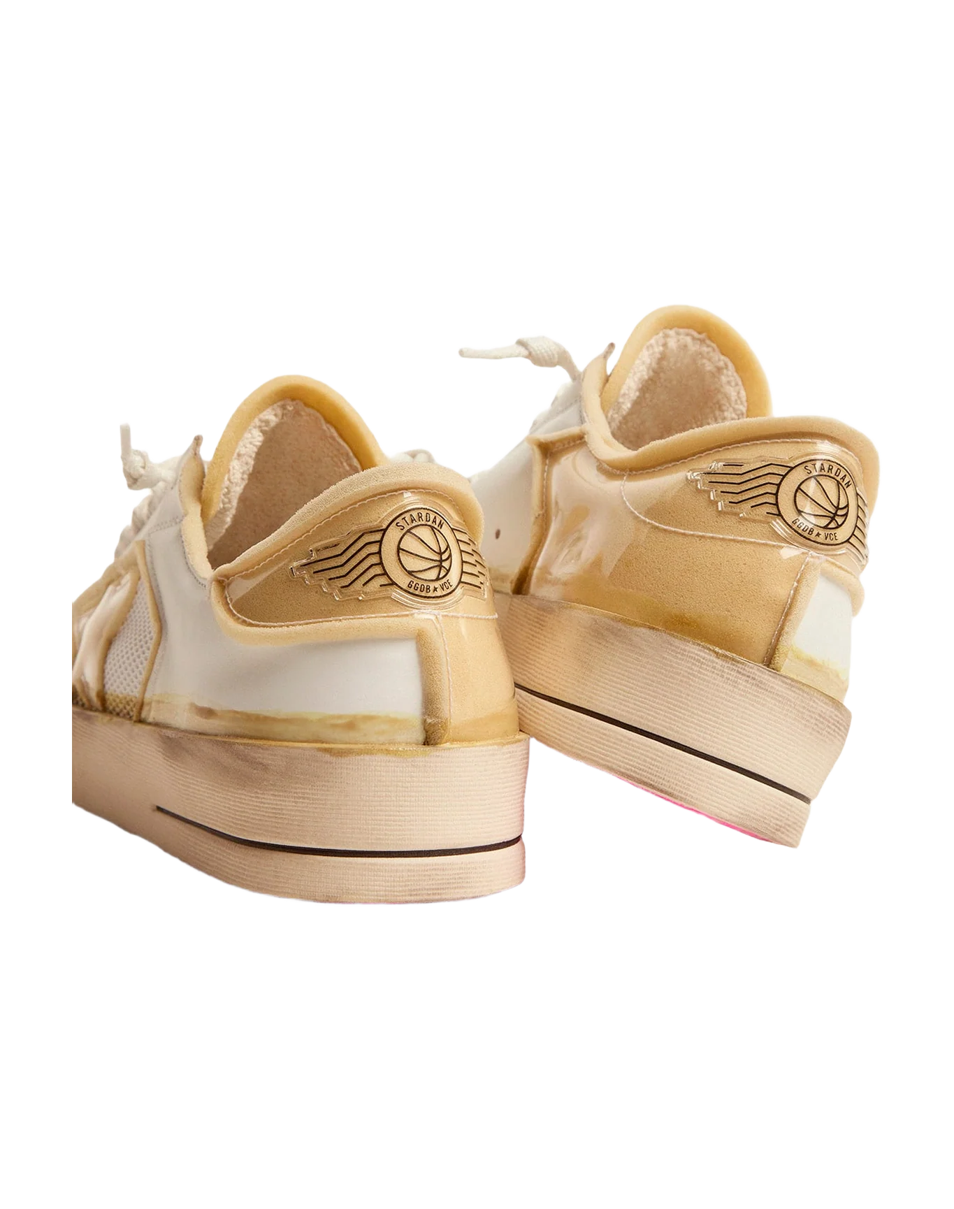 Men | Stardan Lab Sneakers White Leather with Foam & Pvc Inserts | White x Dirty White - Image 5