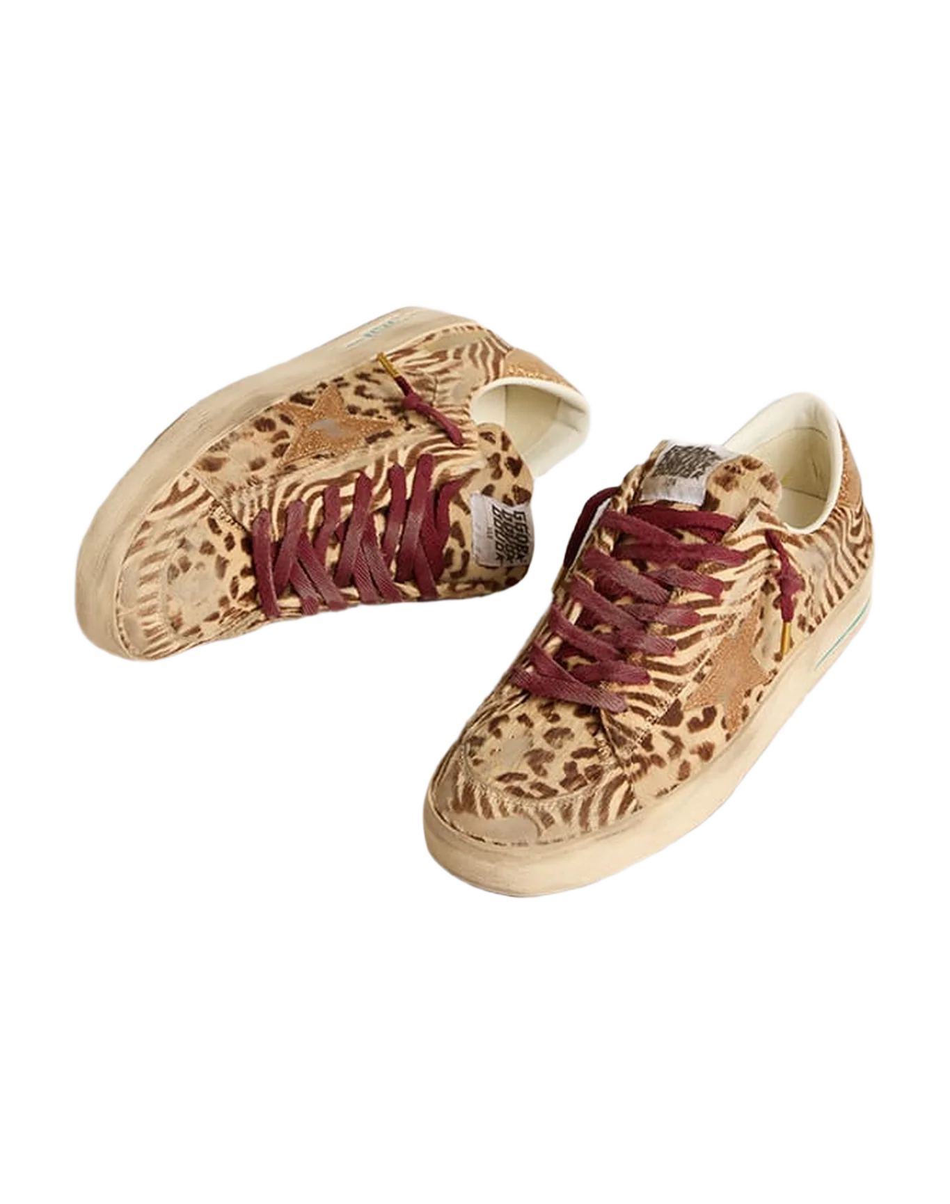 Men | Stardan Ltd Animal-Print Pony Skin with Gold Glitter Star | Burro x Testa Di Moro x Gold - Image 4