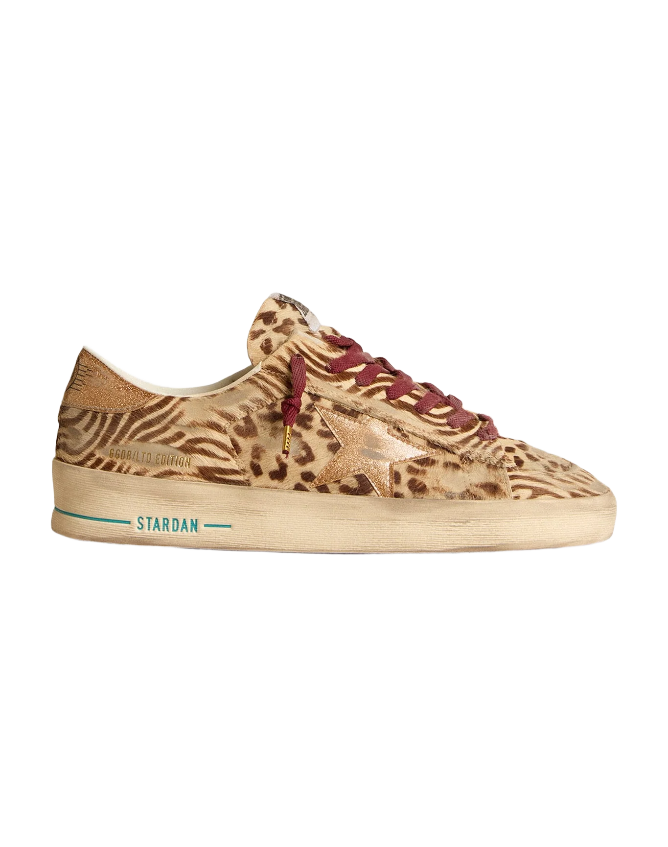 Men | Stardan Ltd Animal-Print Pony Skin with Gold Glitter Star | Burro x Testa Di Moro x Gold - Image 5