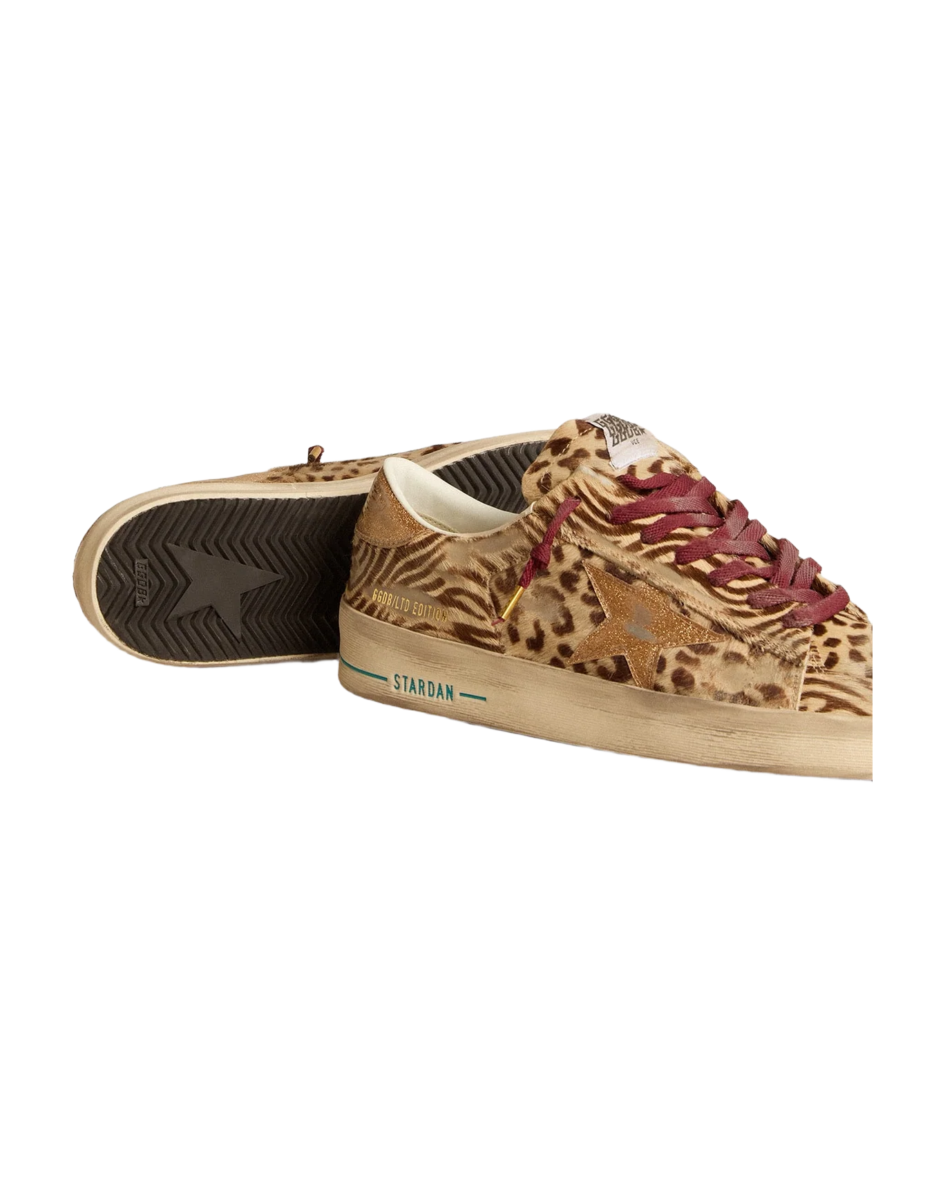 Men | Stardan Ltd Animal-Print Pony Skin with Gold Glitter Star | Burro x Testa Di Moro x Gold - Image 8