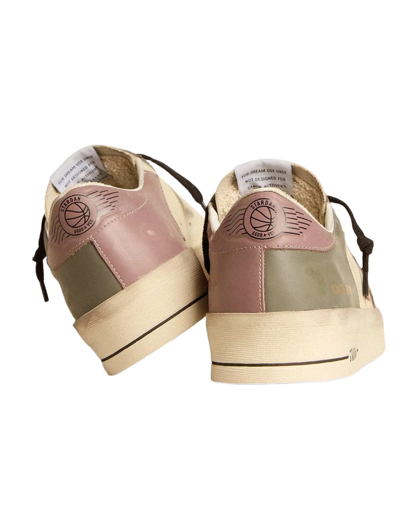 Men | Stardan Ltd Gray Leather with A Pink Leather Star & Heel Tab | Cream x Castor Gray x Twilight Mauve x Antique Pink