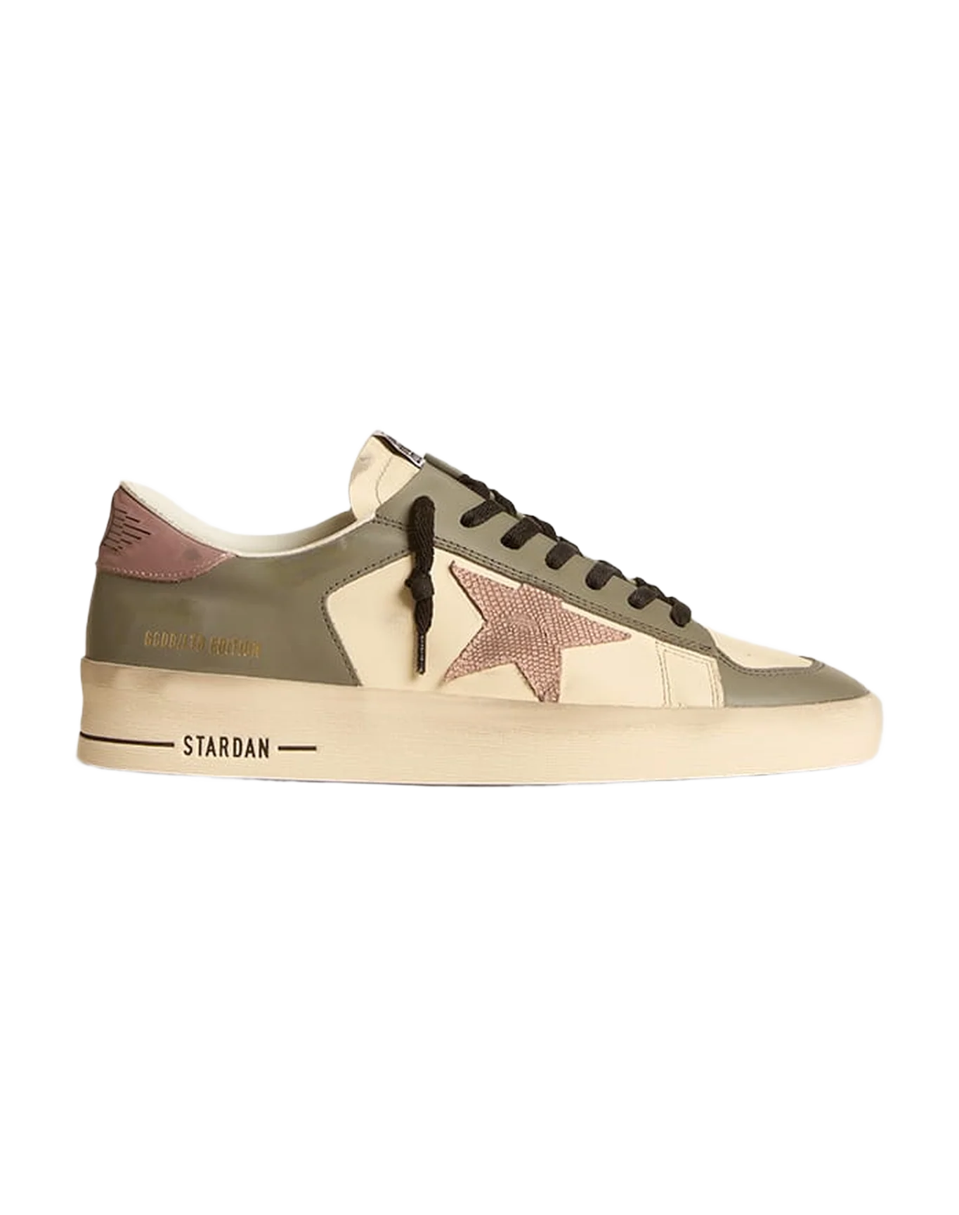 Men | Stardan Ltd Gray Leather with A Pink Leather Star & Heel Tab | Cream x Castor Gray x Twilight Mauve x Antique Pink - Image 4
