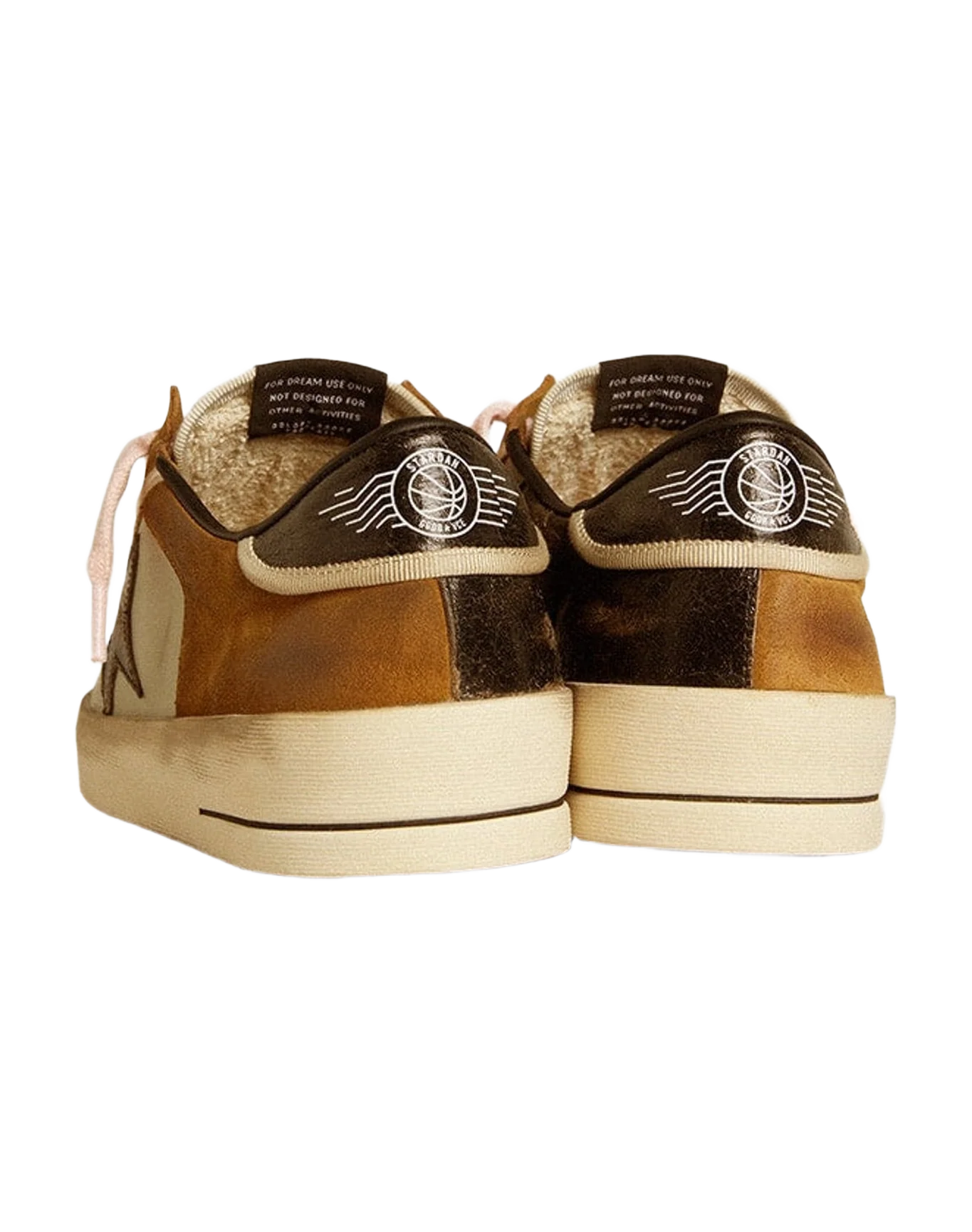 Men | Stardan Ltd Leather with Laminated Crackle Leather Star & Black Heel Tab | Brown x Grey x Black