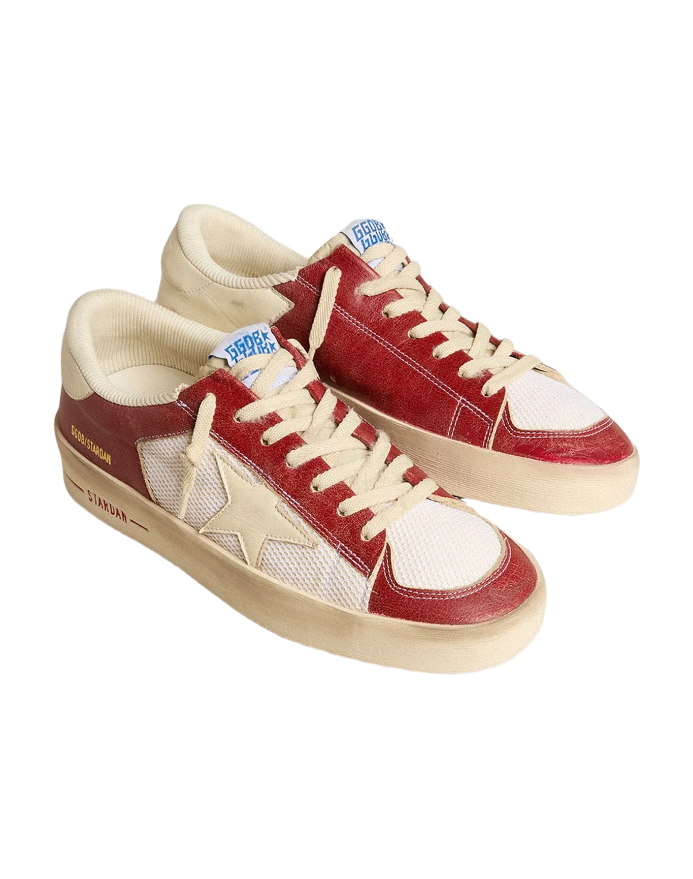 Men | Stardan Sneakers Red & White | White Ecru x Red x White - Image 3