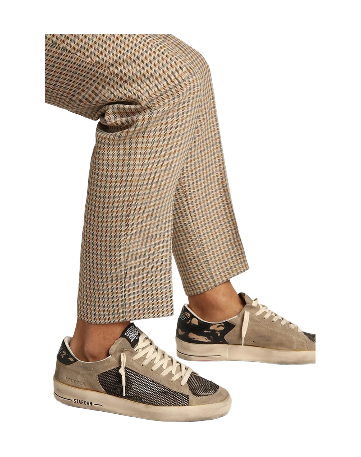 Men | Stardan Taupe Suede & Black Mesh | Taupe x Platinum x Black - Image 2