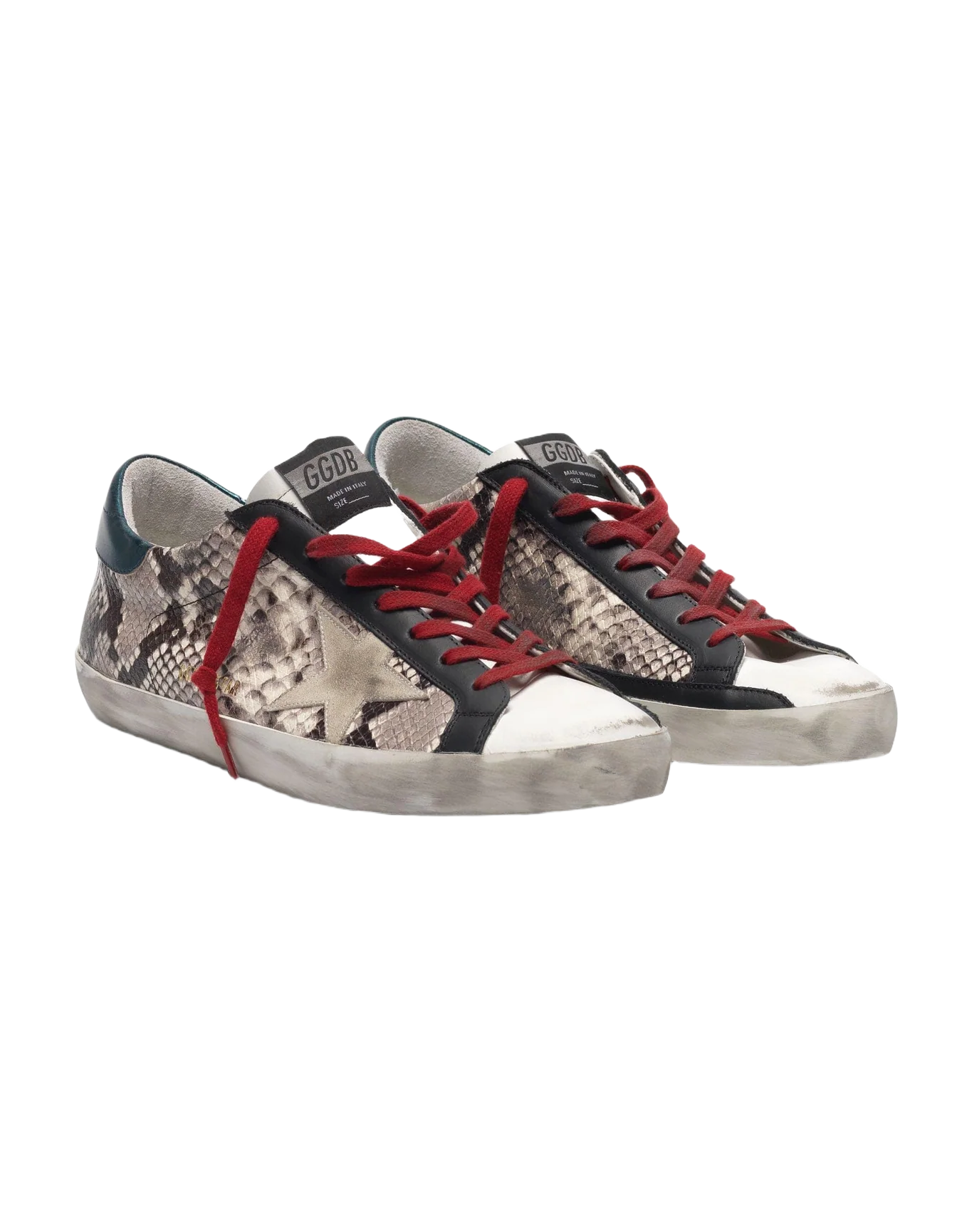 Men | Super-Star Animalier Pattern with Cream Star Green Heel Tab & Red Laces - Image 2